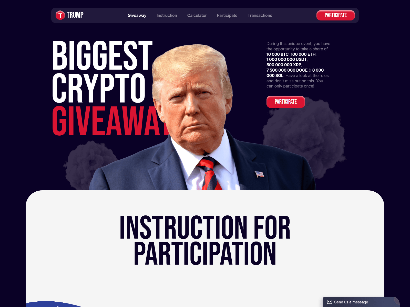 Screenshot of trump-2026.com