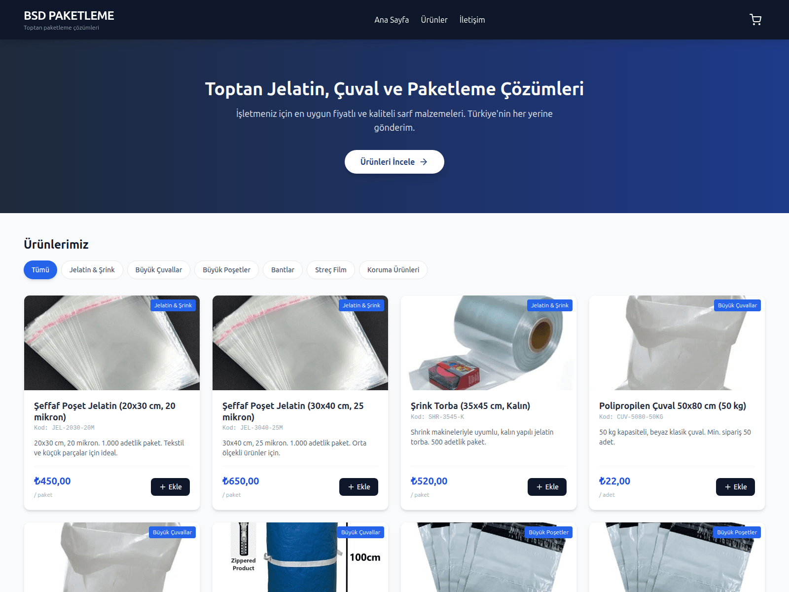 Screenshot of bsd-ambalaj.com