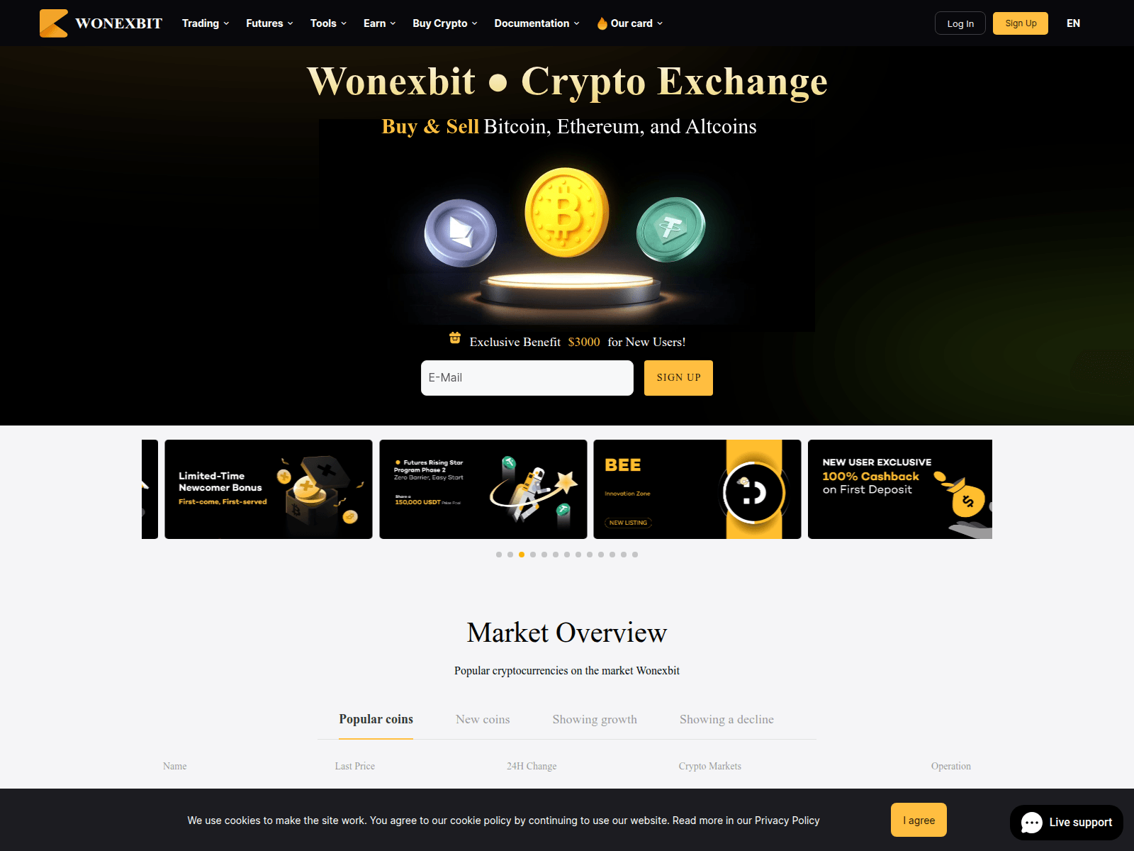 Screenshot of wonexbit.com