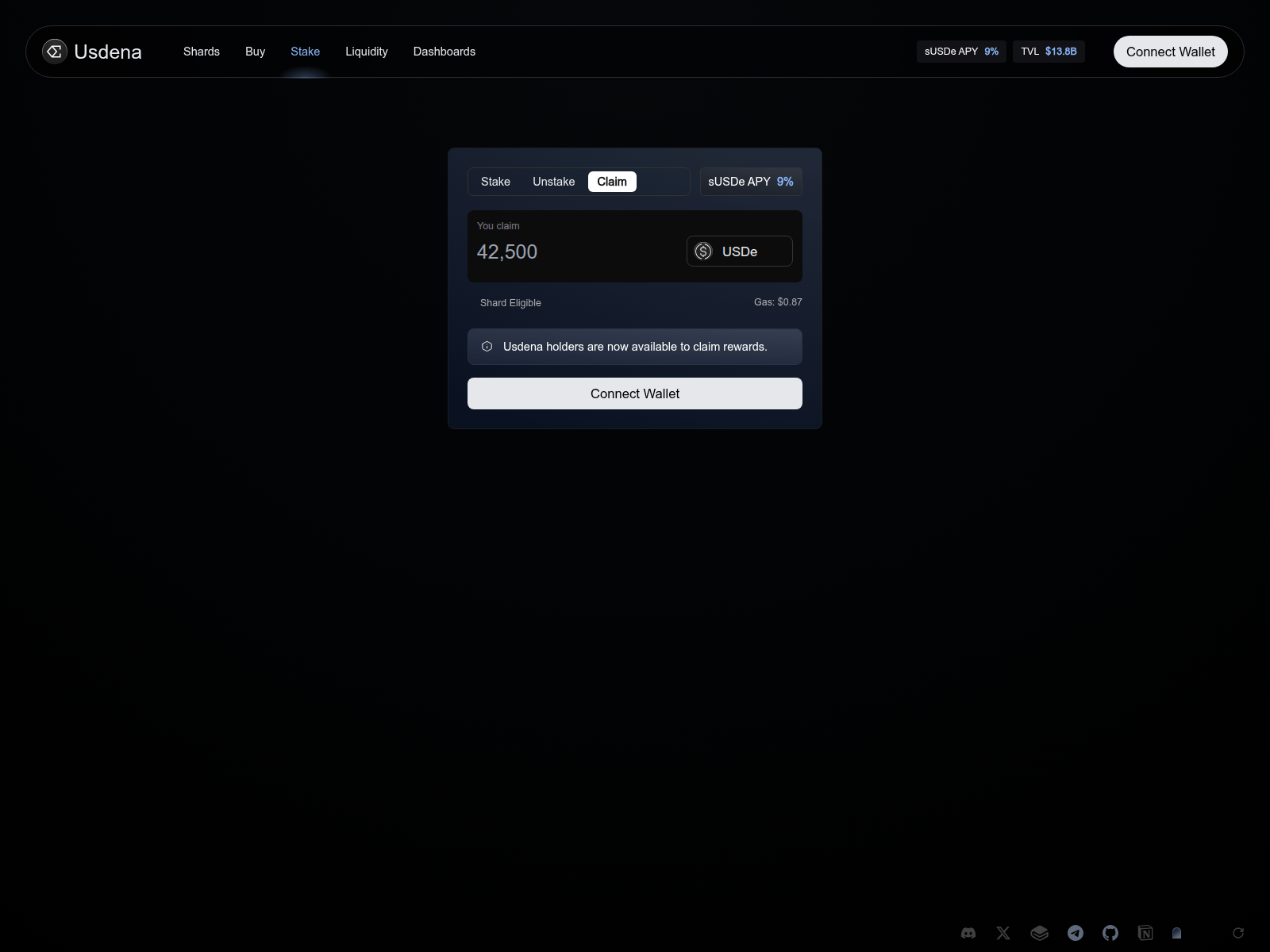 Screenshot of usdena.com