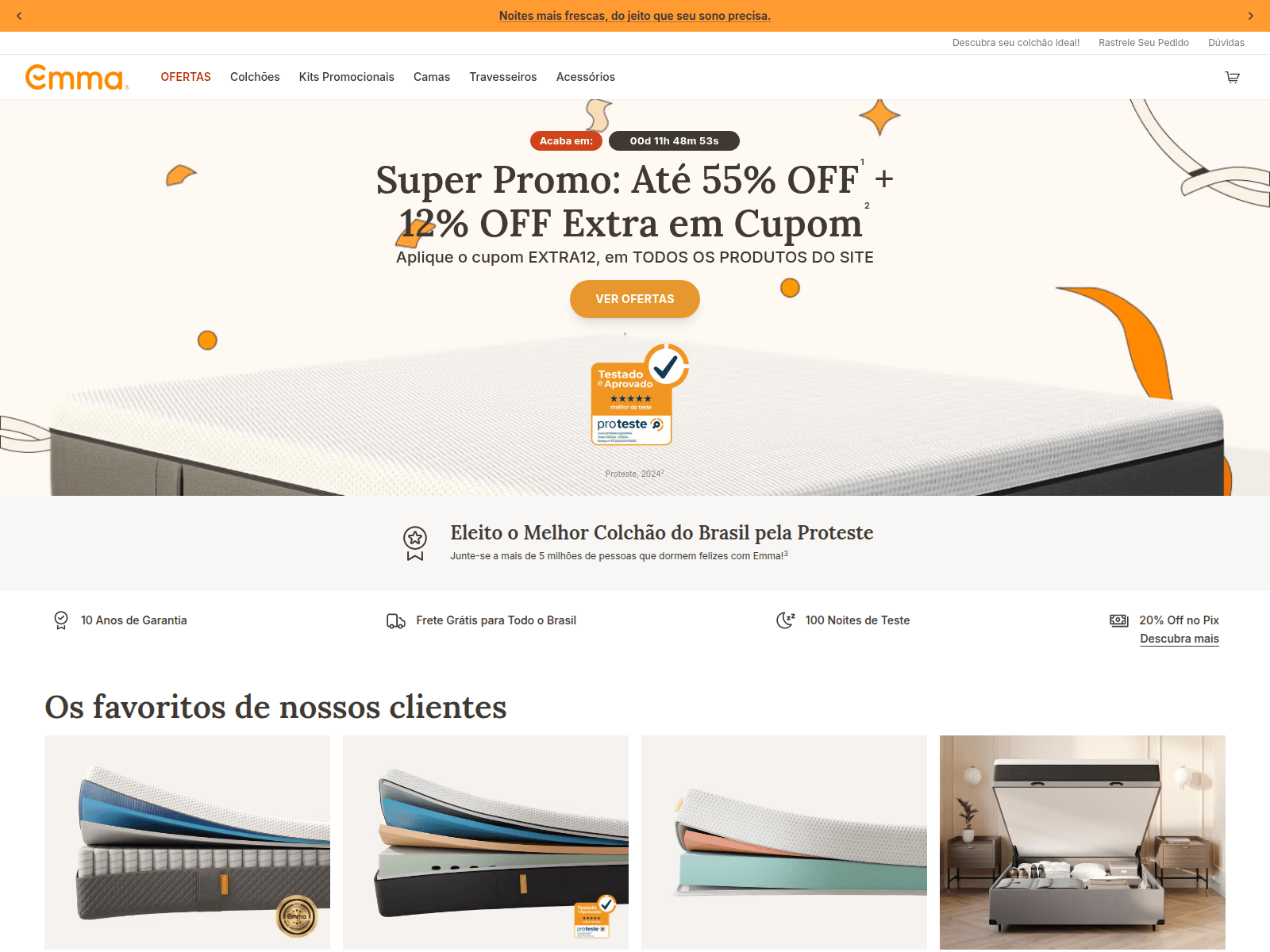 Screenshot of colchoesemmaloja.com