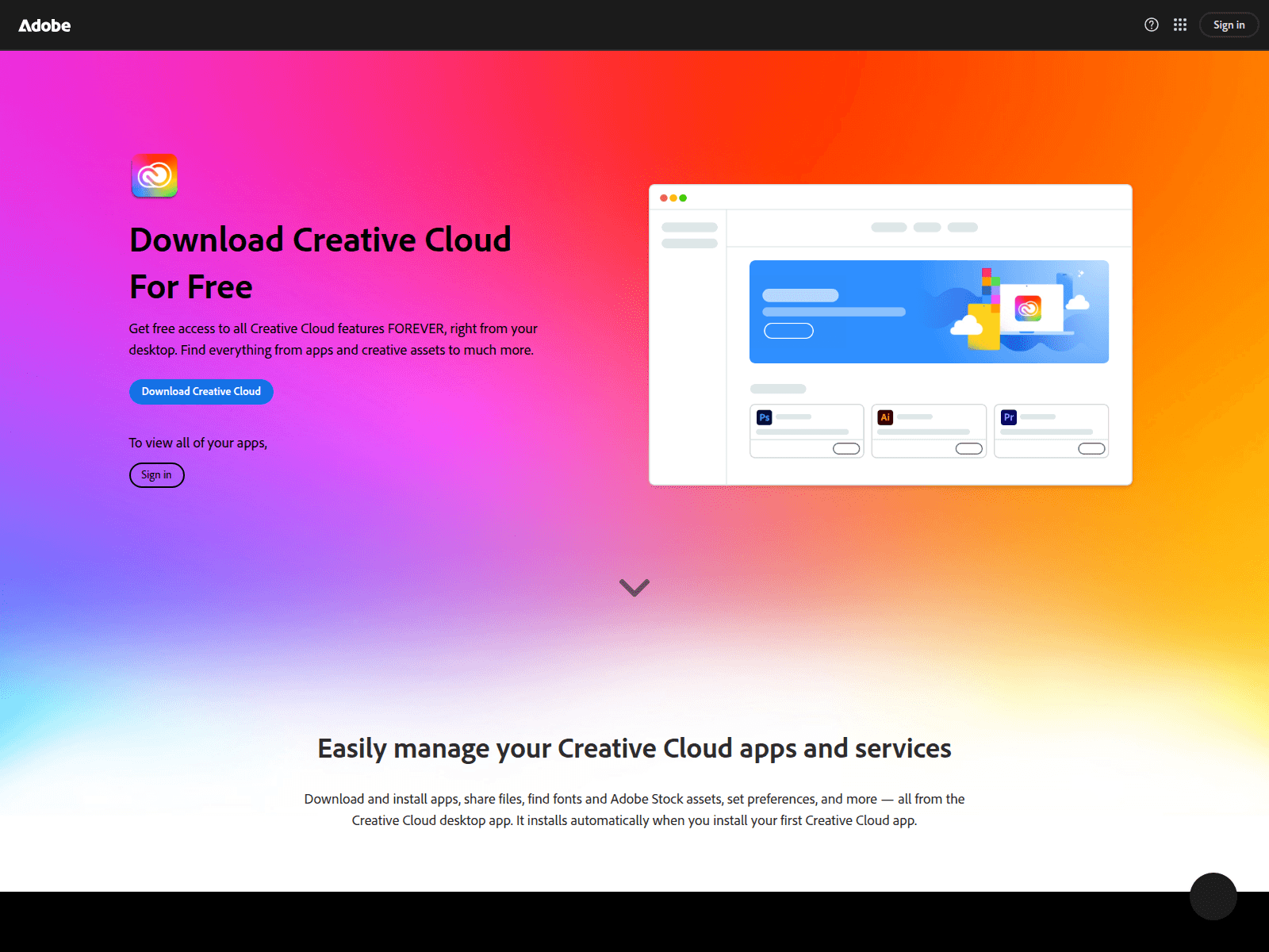Screenshot of adobe-creative-cloud-free.com