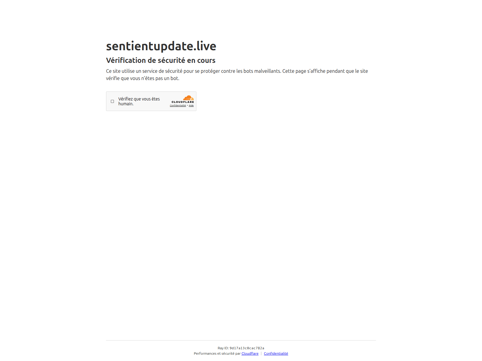 Screenshot of sentientupdate.live