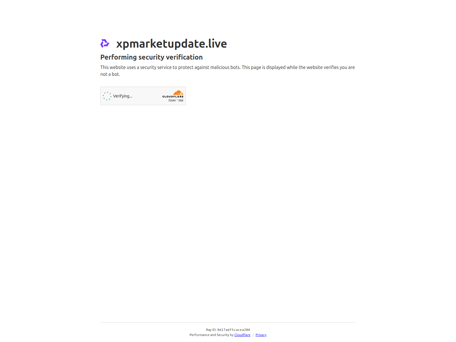 Screenshot of xpmarketupdate.live