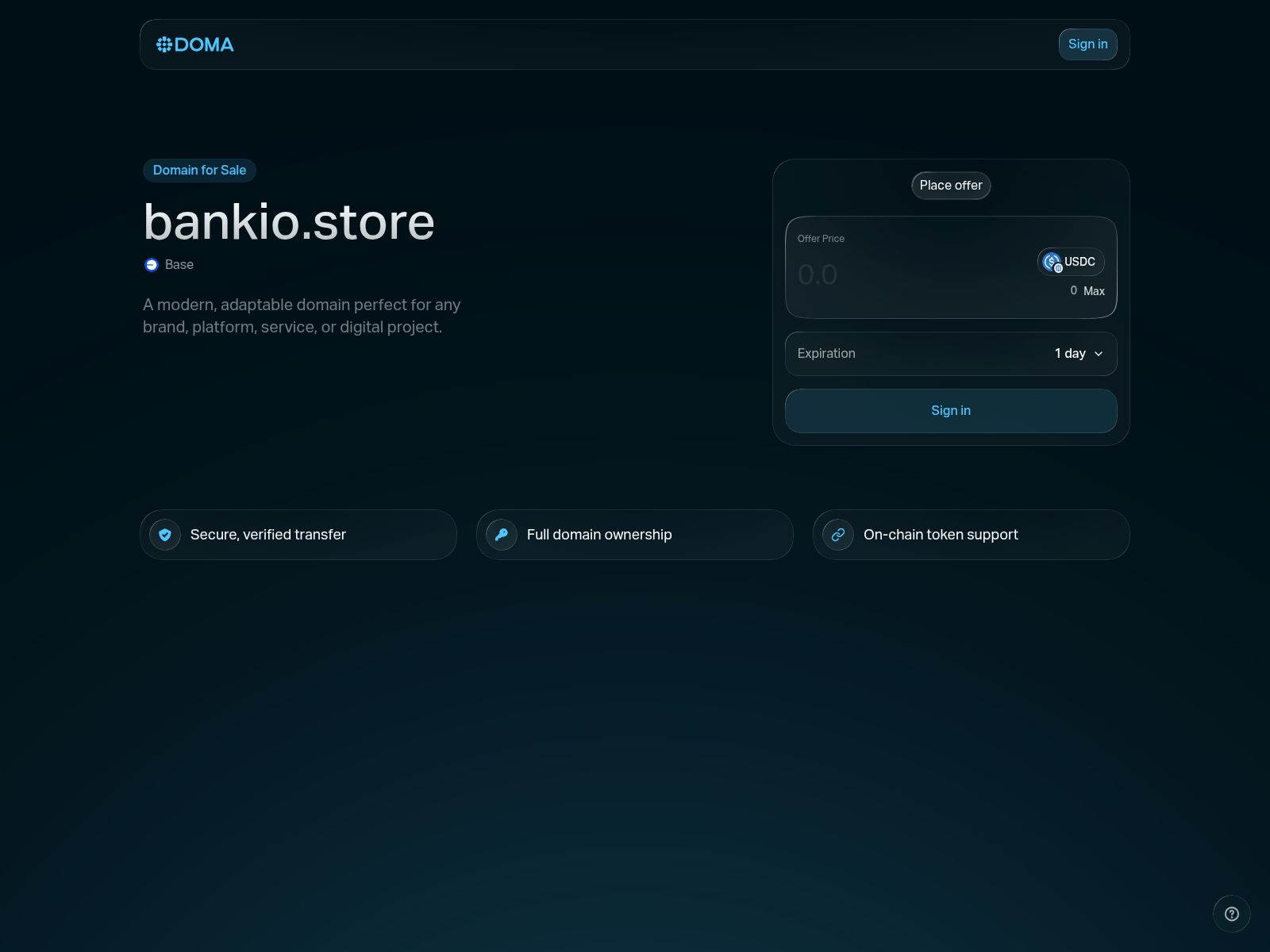 Screenshot of bankio.store