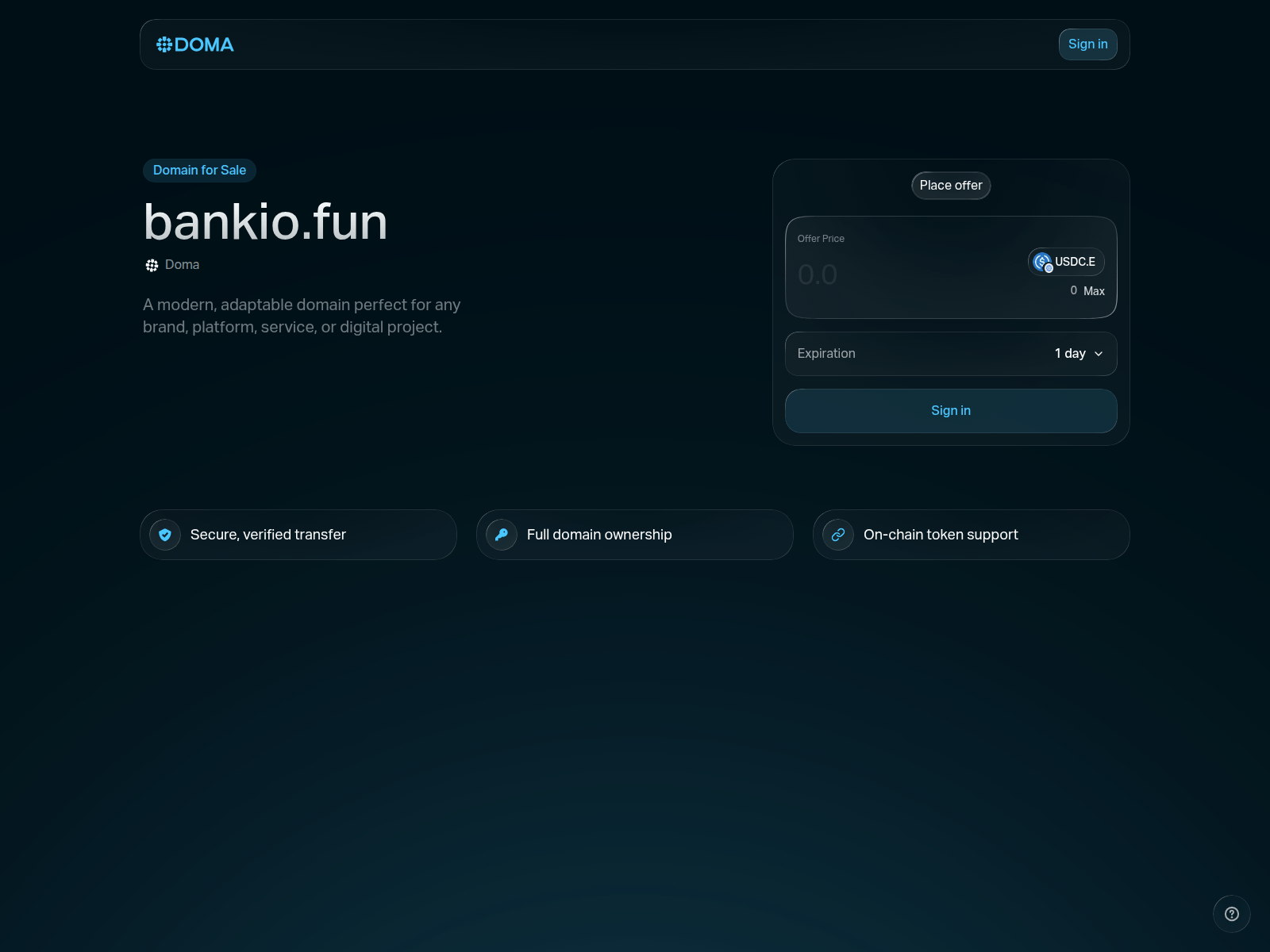 Screenshot of bankio.fun