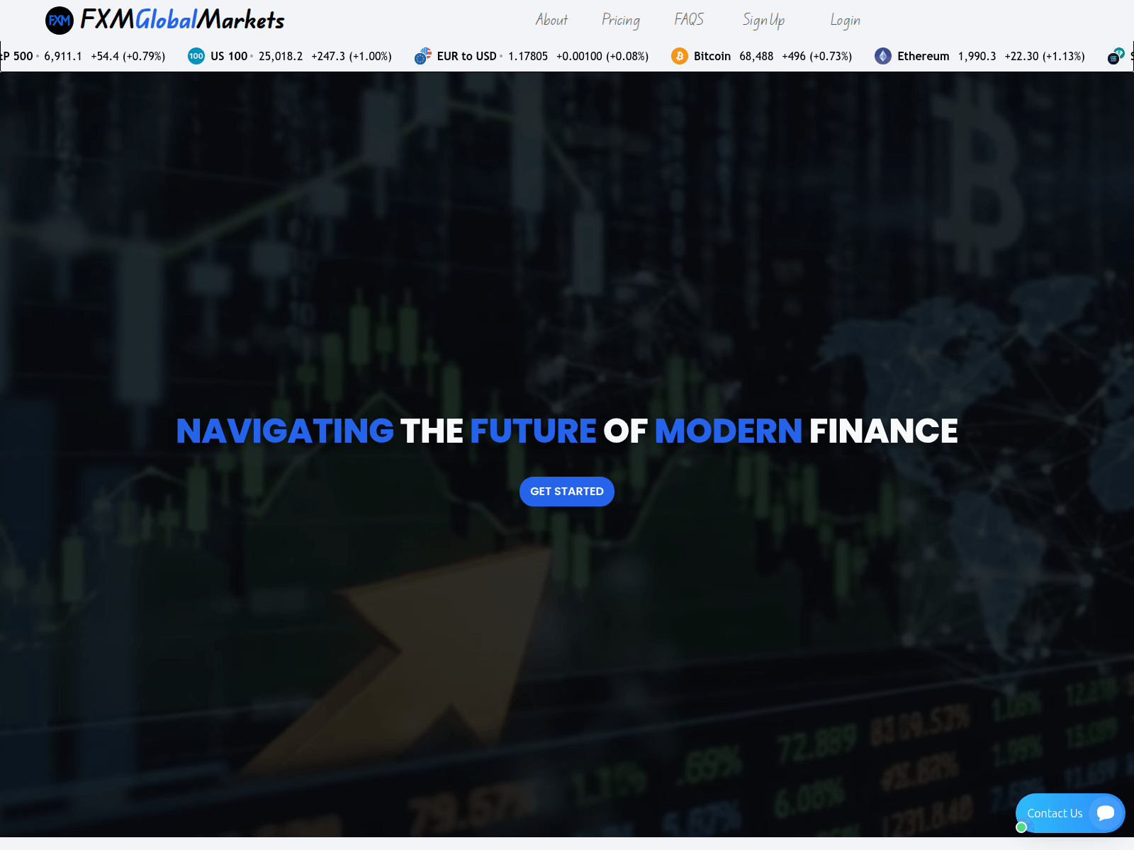 Screenshot of fxmglobalmarkets.com
