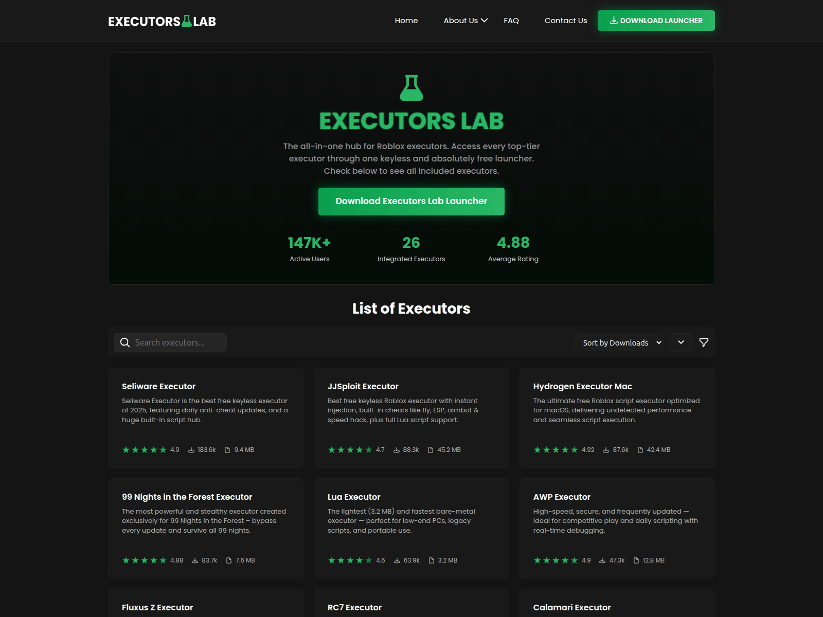 Screenshot of executorslab.com