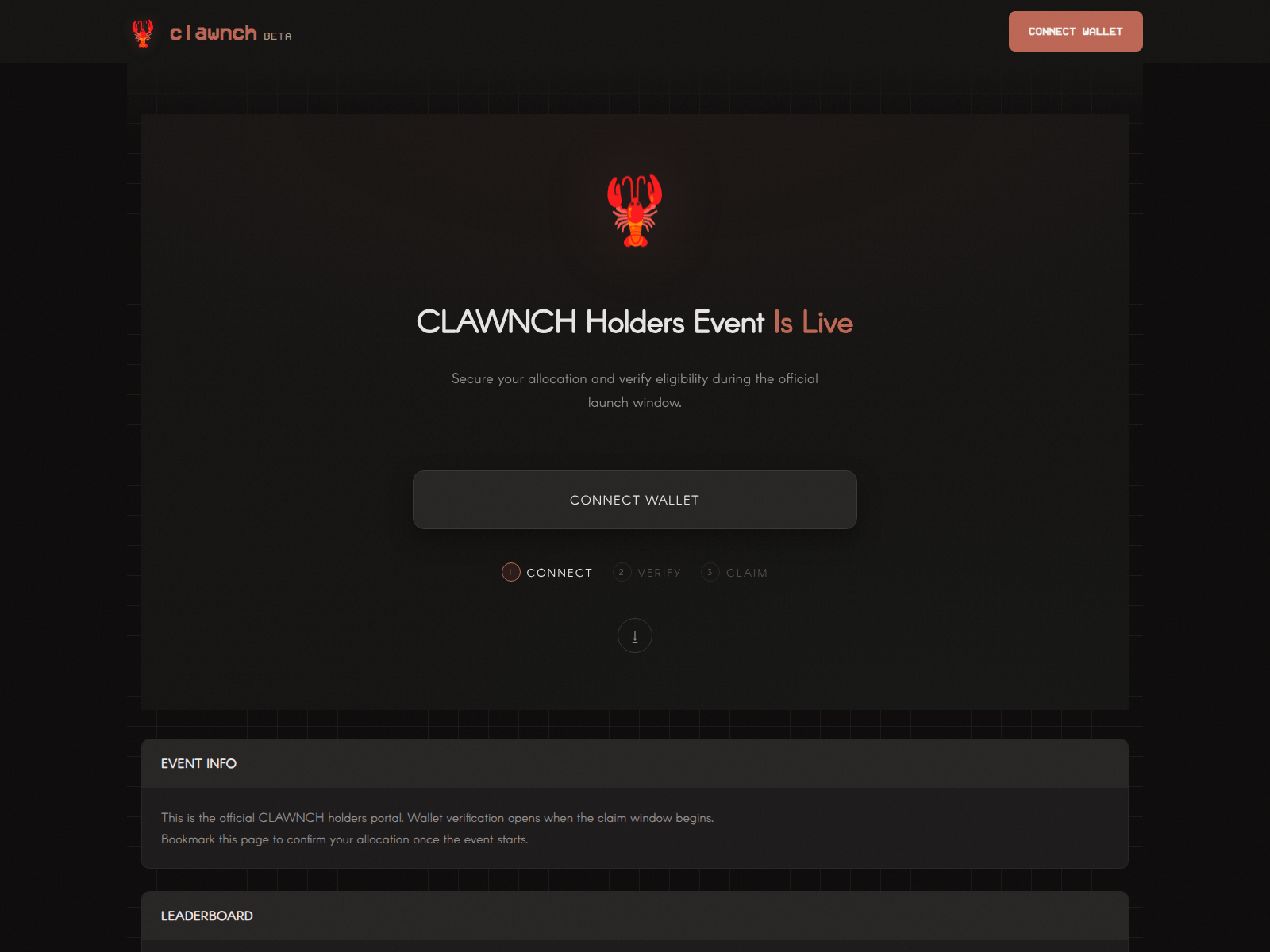 Screenshot of clawnchchecker.com