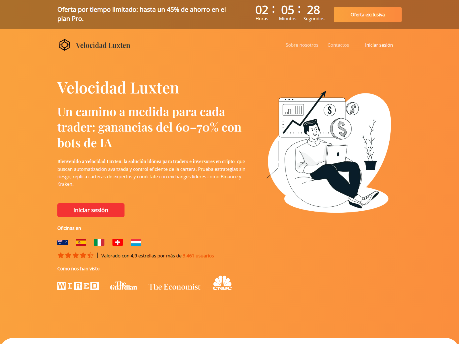 Screenshot of velocidadluxtenai.net