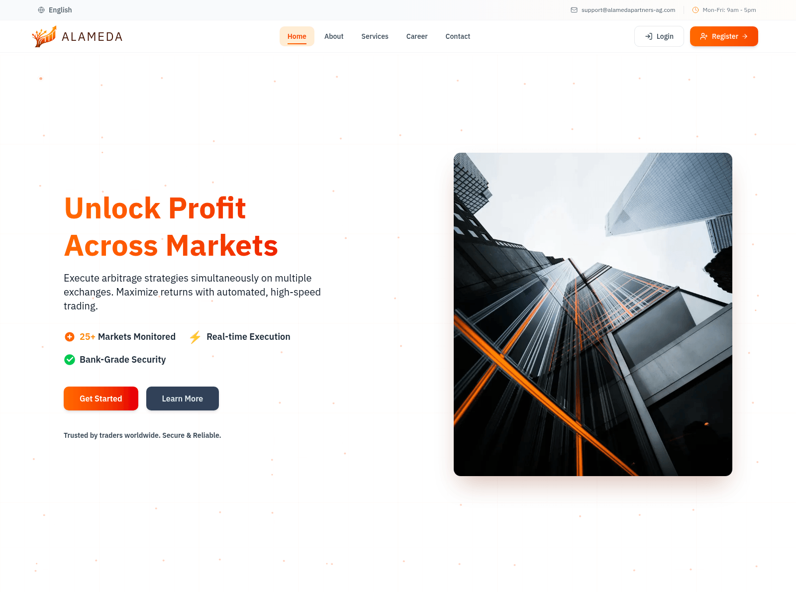 Screenshot of alamedapartners-ag.com