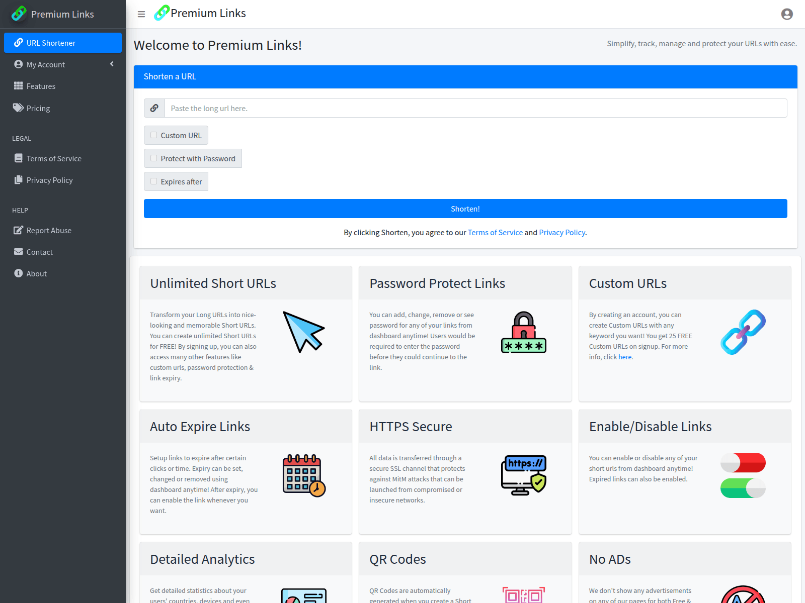 Screenshot of prem.li
