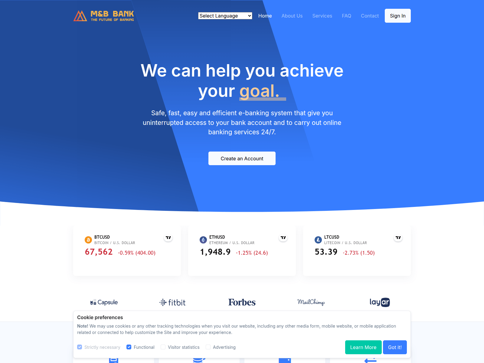 Screenshot of mandbonline.com