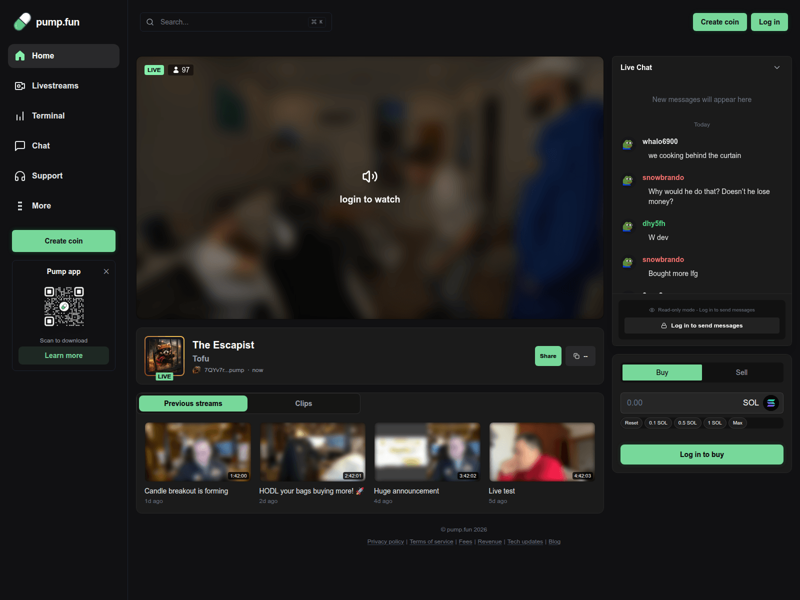 Screenshot of pumpstreaminglive.fun