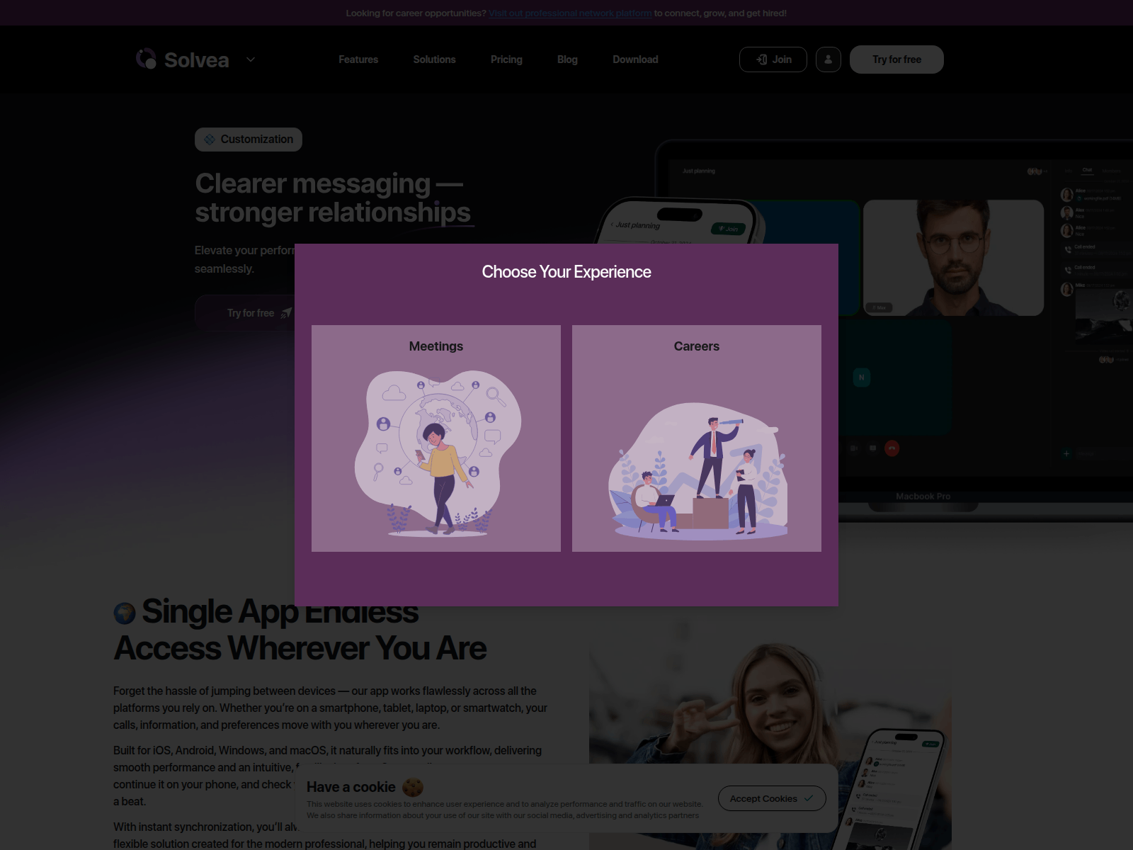 Screenshot of solvea.one