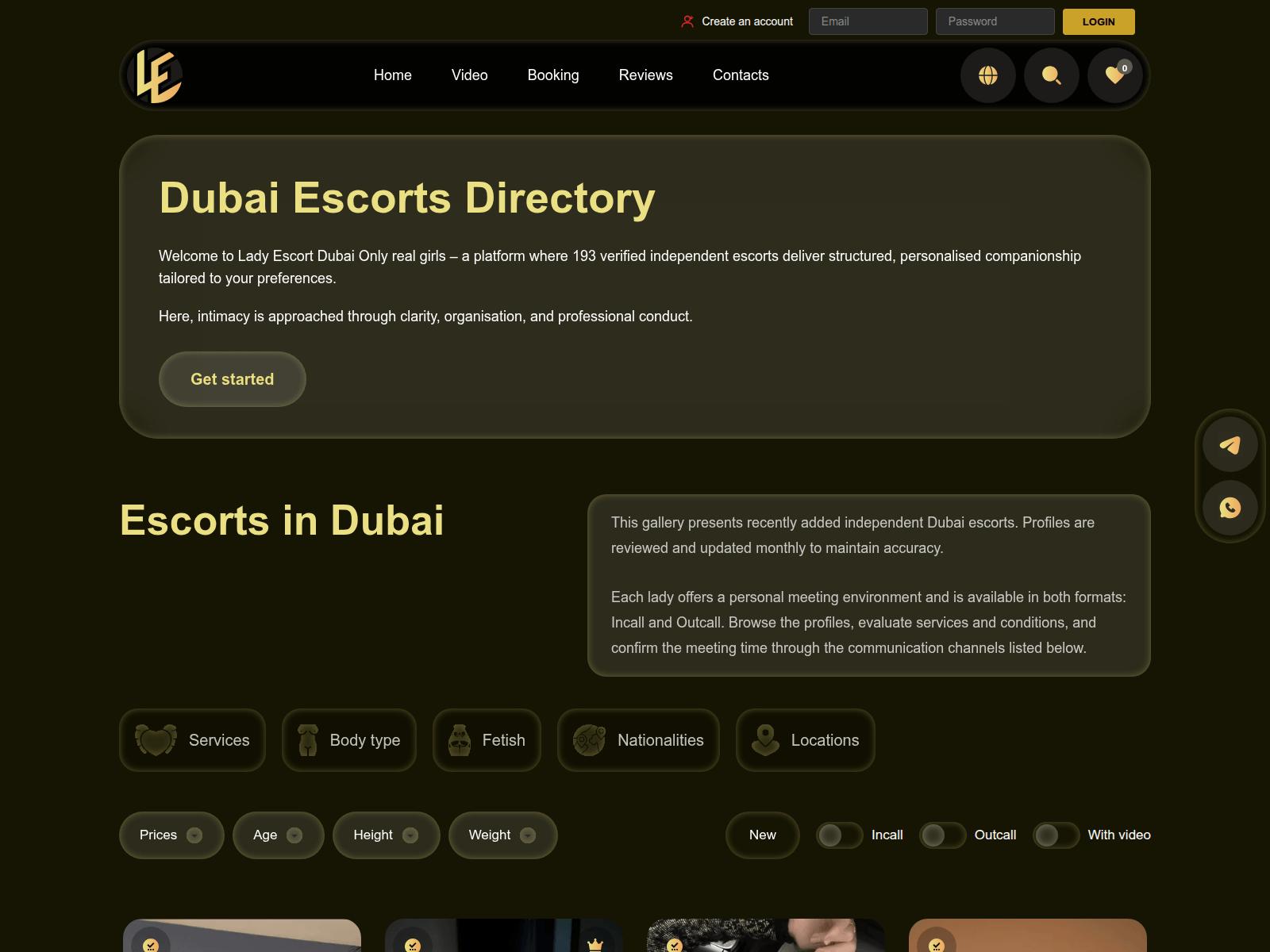 Screenshot of ladyescorts24.com