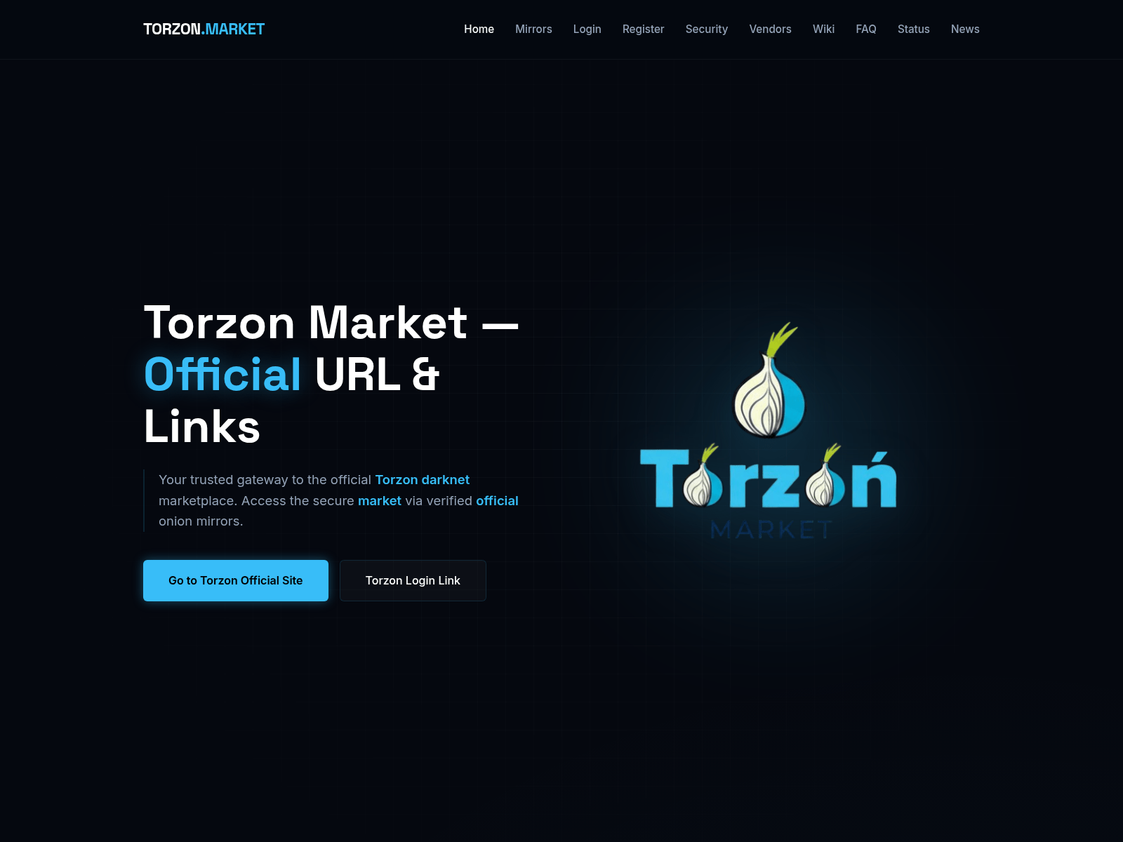 Screenshot of torzondarkmarkets.com