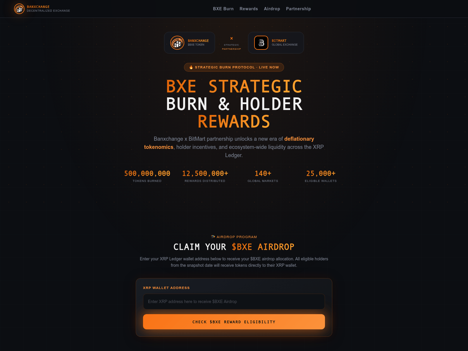 Screenshot of banxchangereward.com