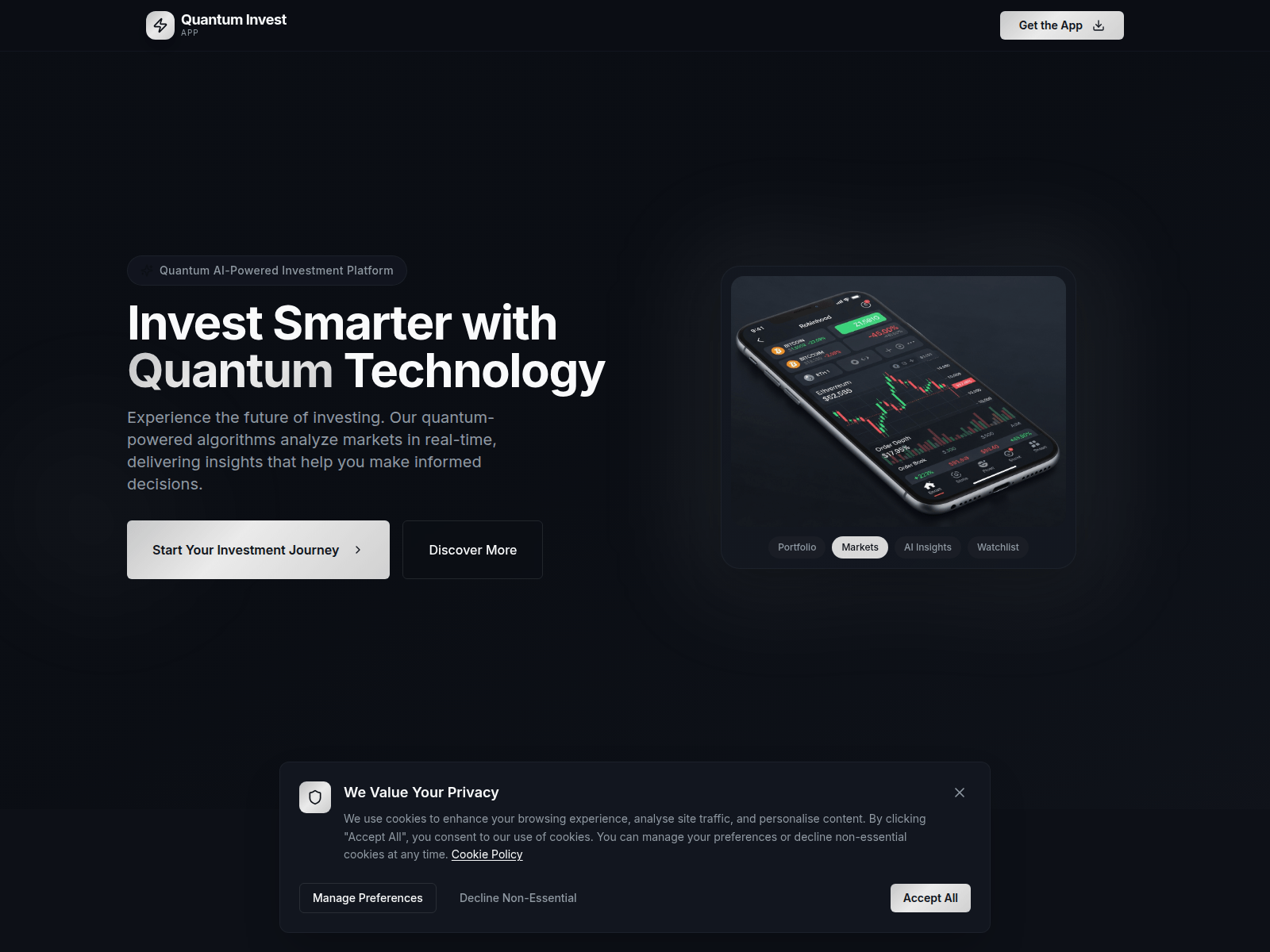 Screenshot of quantumxinvest.com
