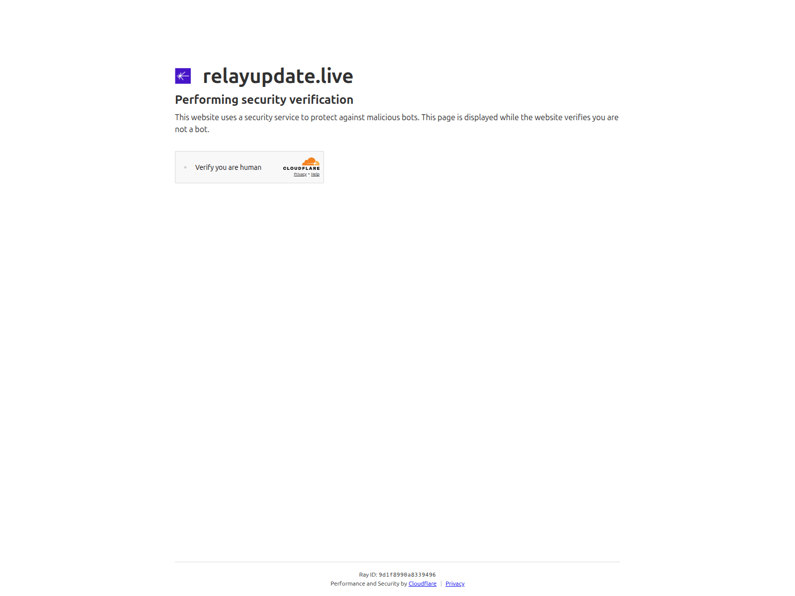Screenshot of relayupdate.live