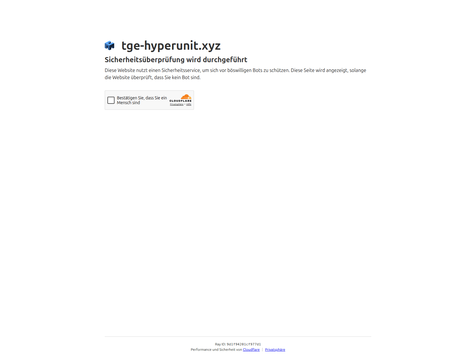 Screenshot of tge-hyperunit.xyz