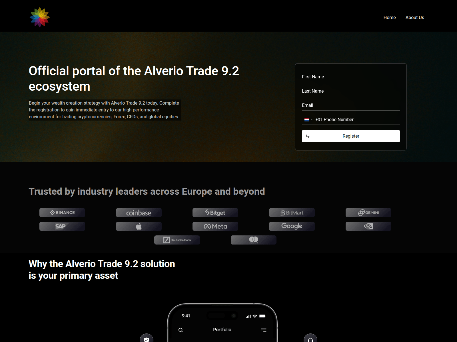 Screenshot of alveriotrade-92.com