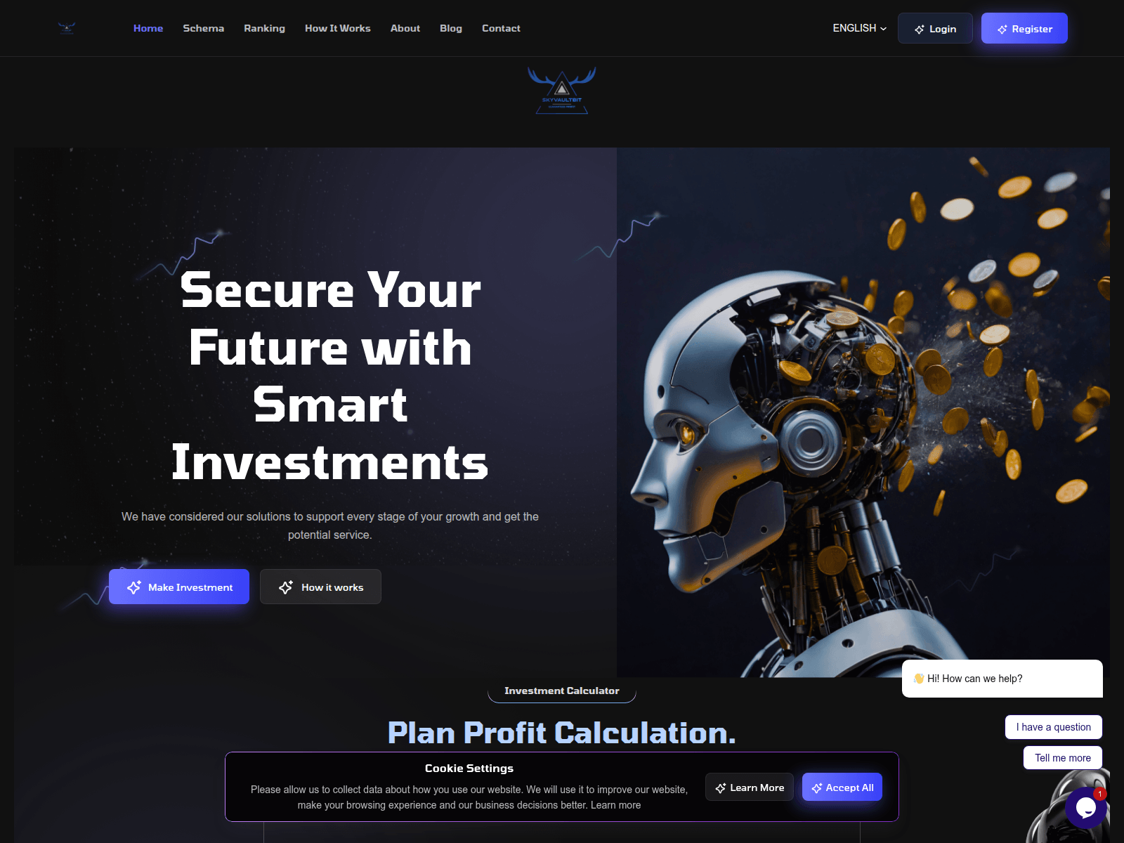 Screenshot of skyvaultbit.link.advanceassetbank.ltd