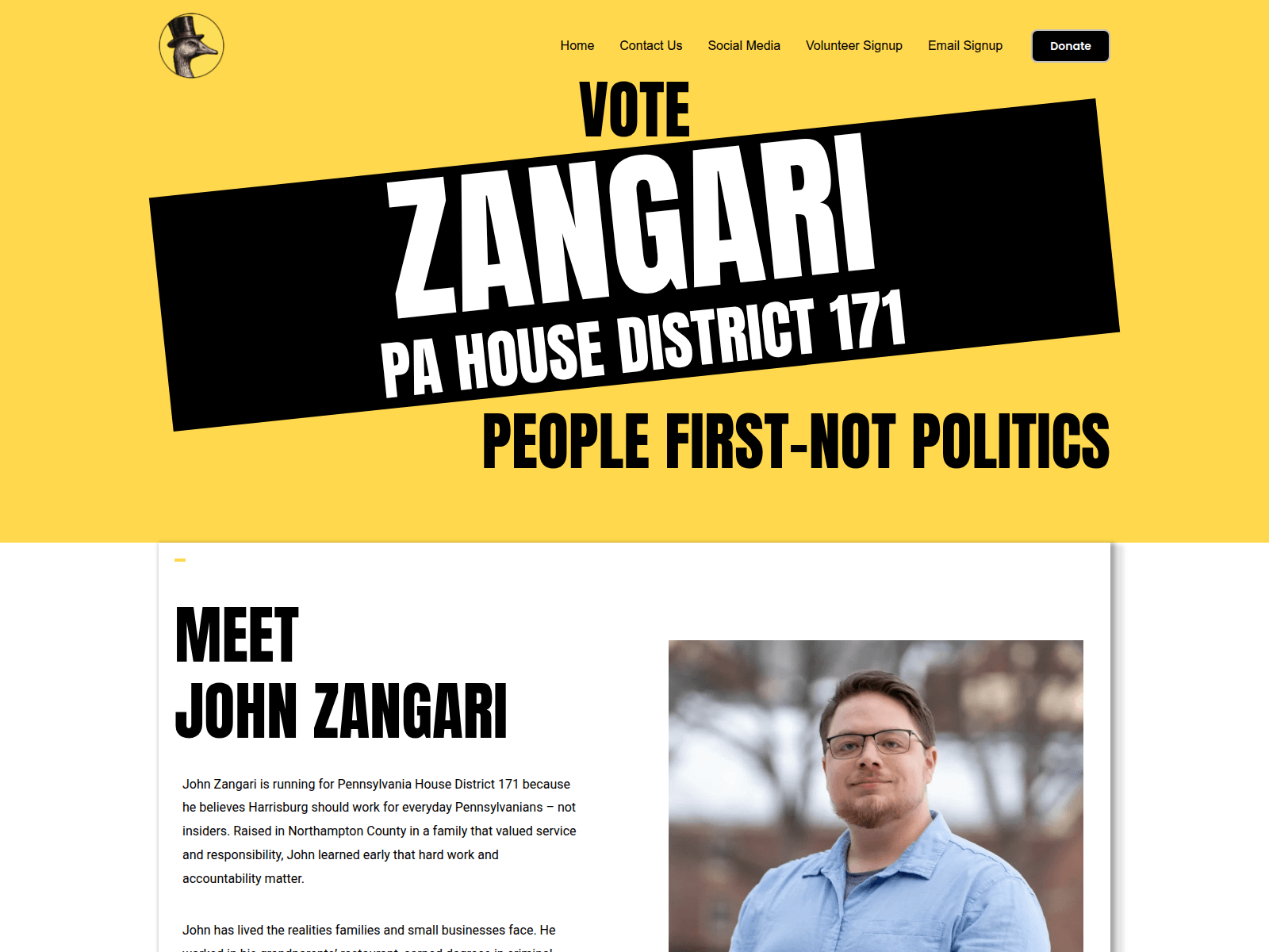 Screenshot of votezangari.com
