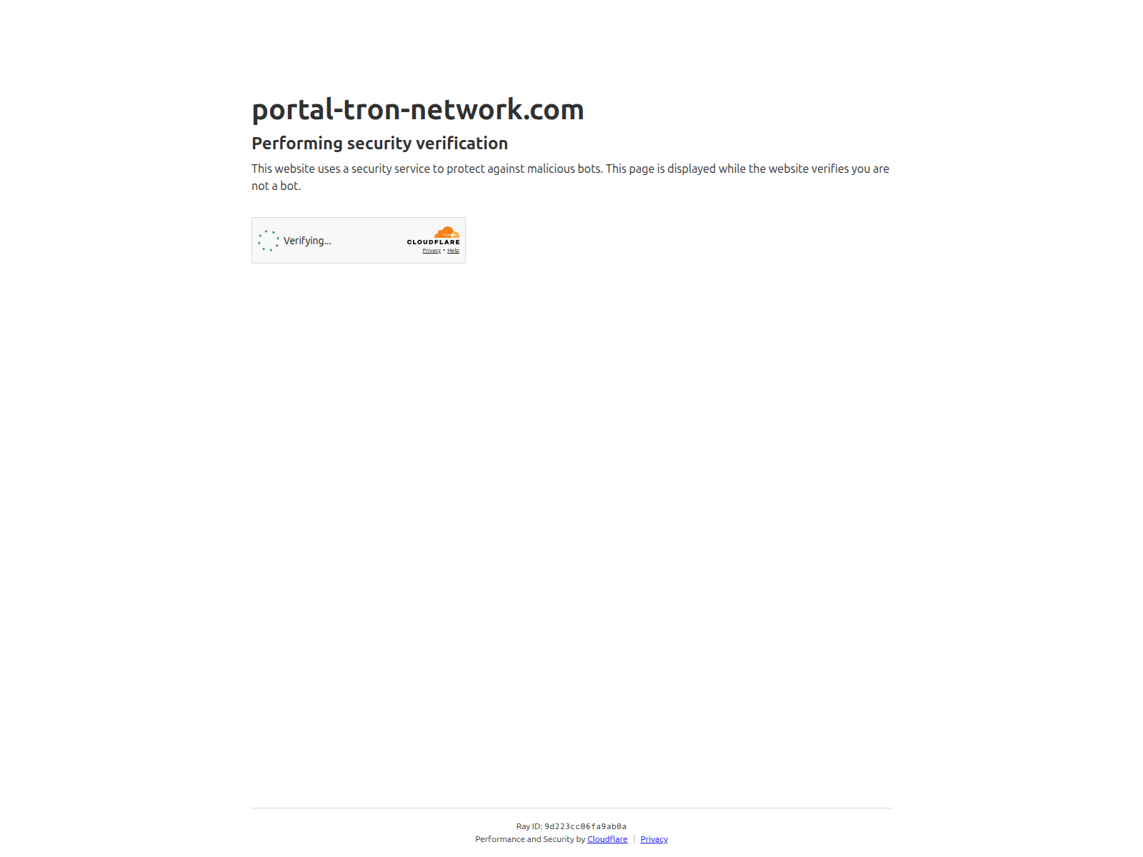 Screenshot of portal-tron-network.com