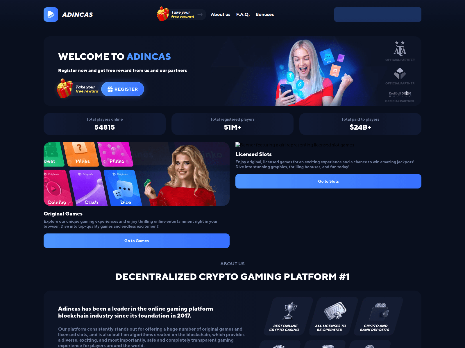 Screenshot of adincas.com