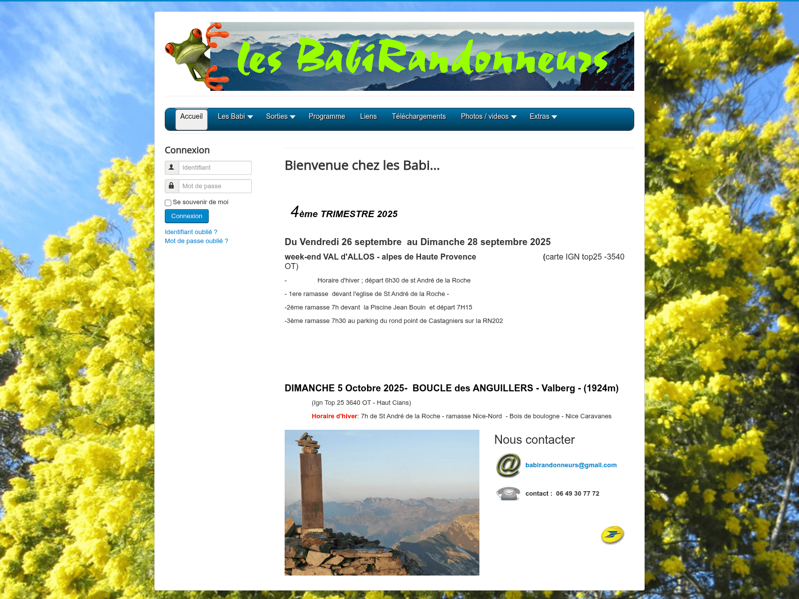 Screenshot of babirandonneur.org