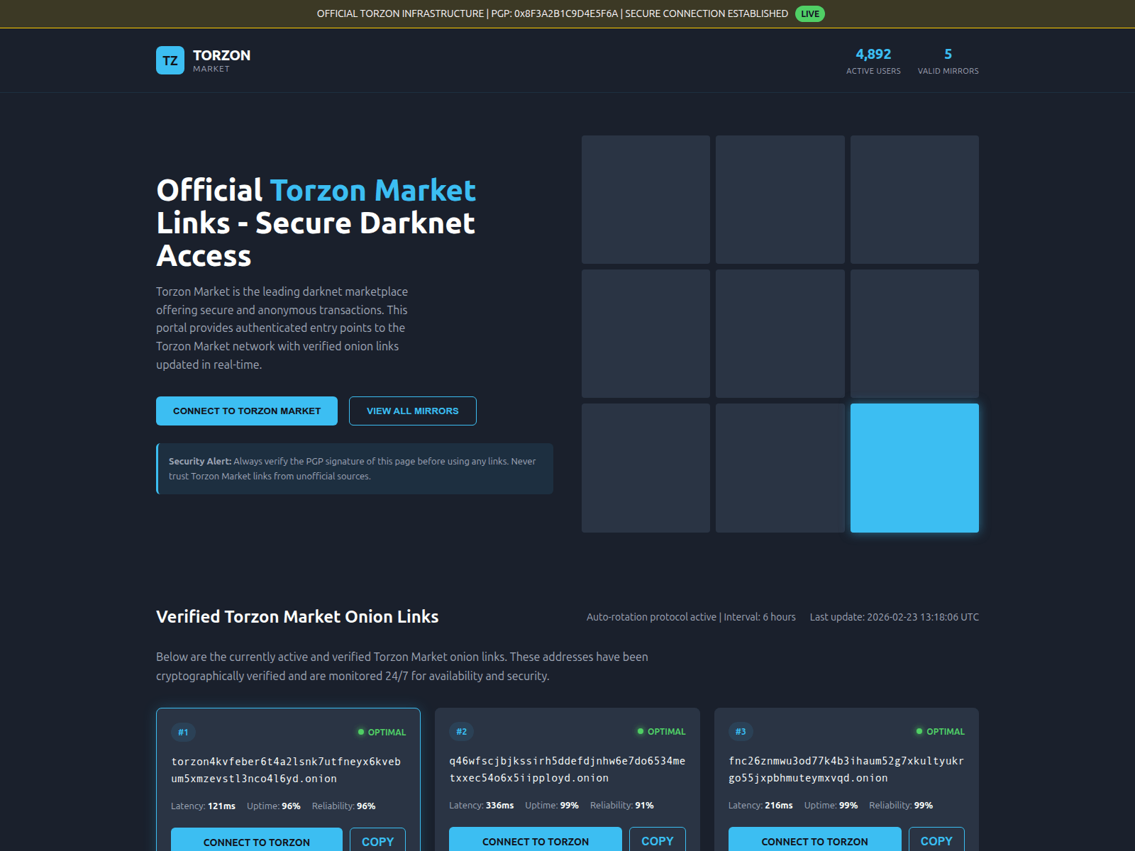 Screenshot of torzon.blog