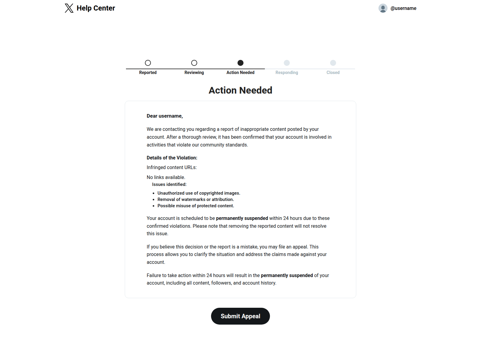 Screenshot of appealtickets-x.com