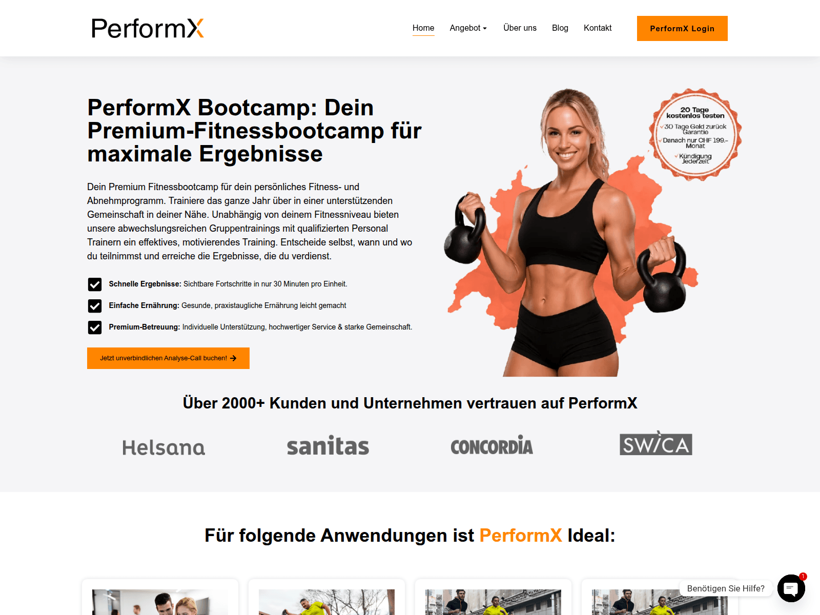 Screenshot of perform-x.ch