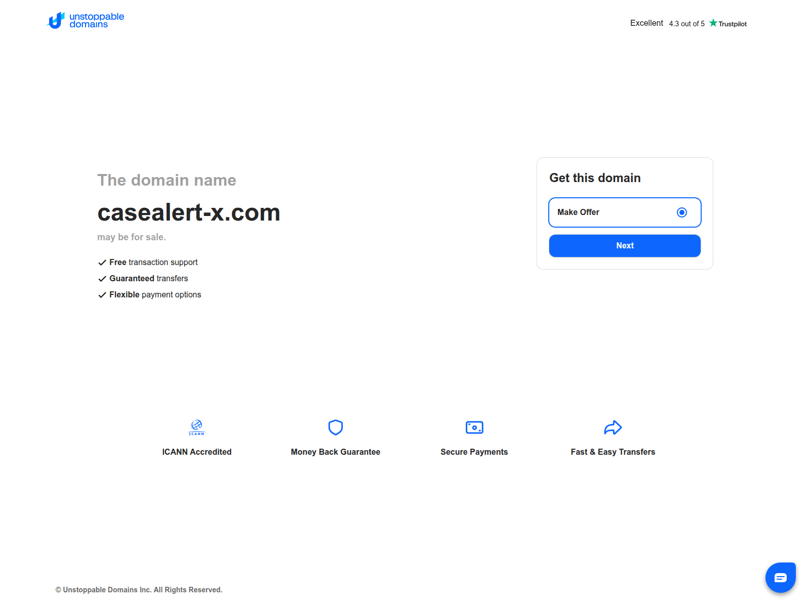 Screenshot of casealert-x.com