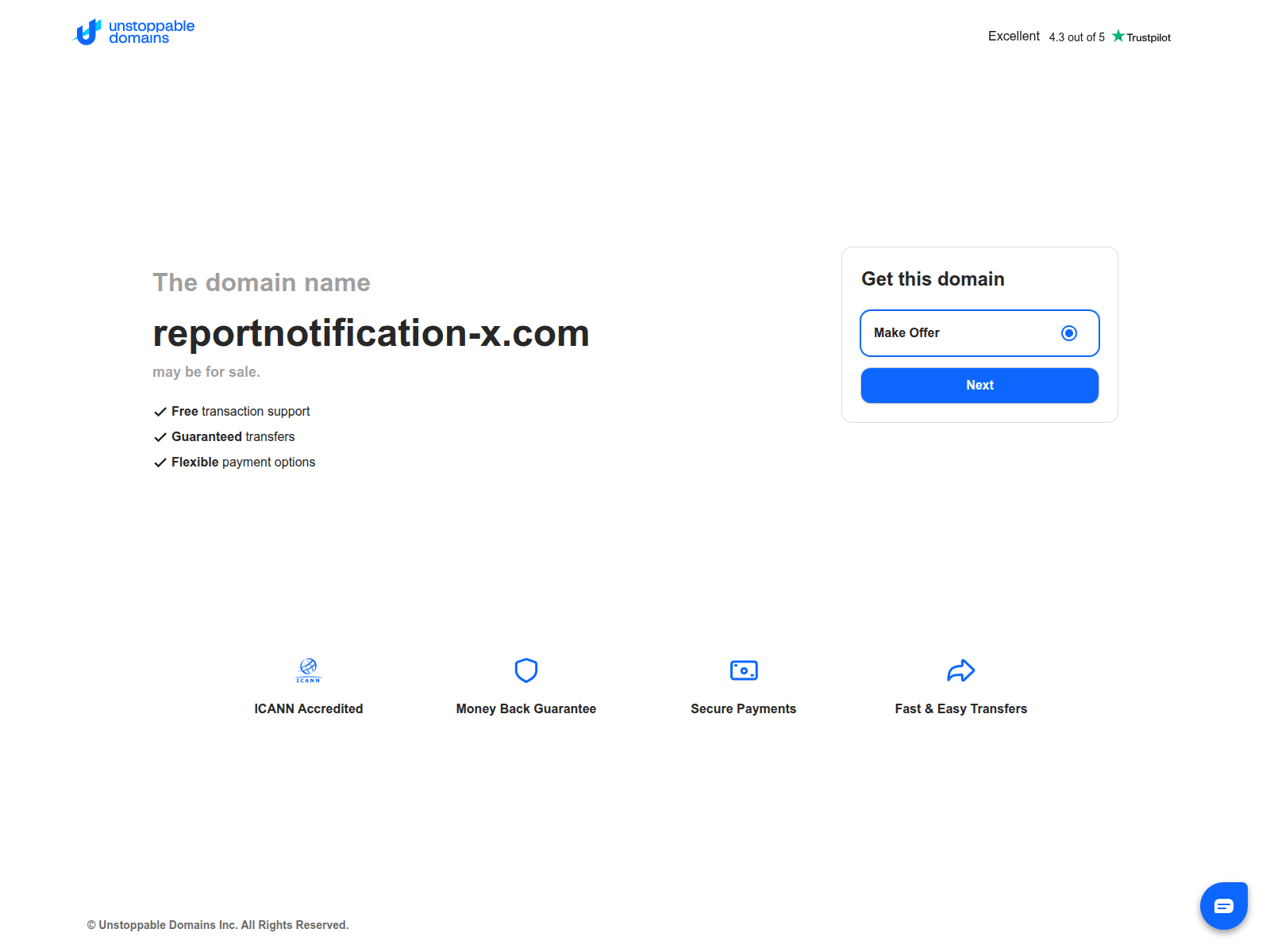 Screenshot of reportnotification-x.com