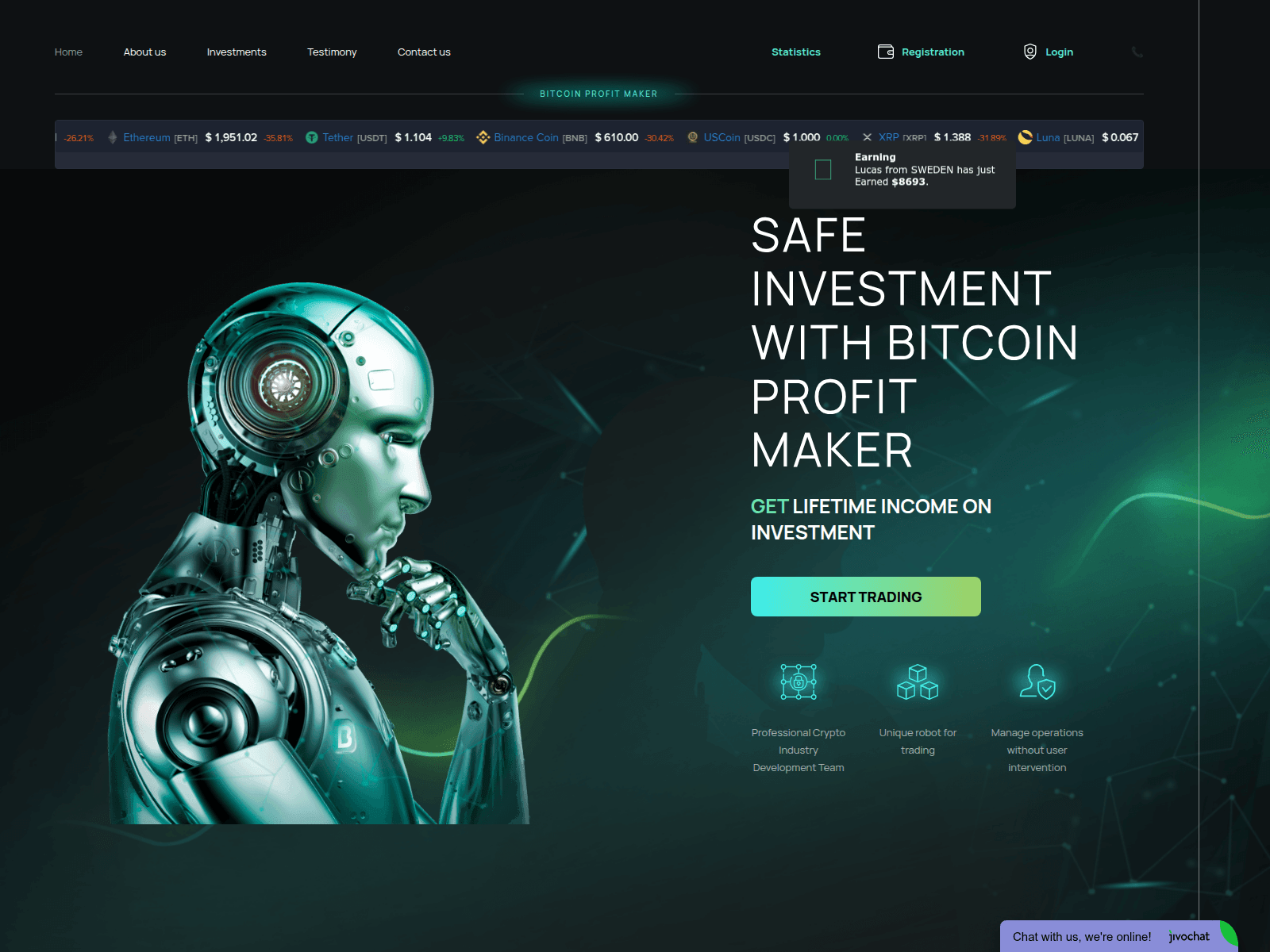 Screenshot of bitprofitsmaker.com