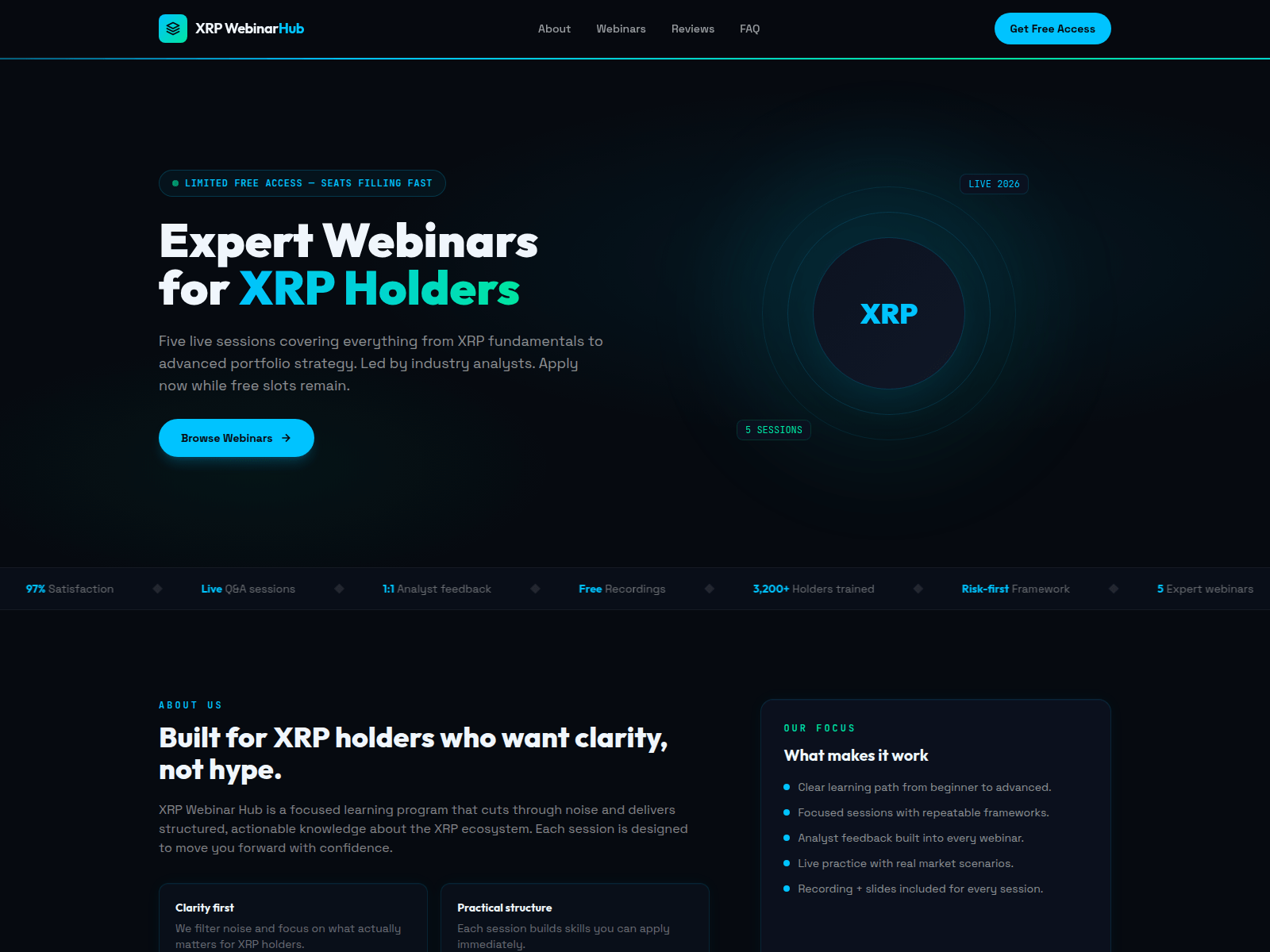 Screenshot of xrpwebseminarca.com