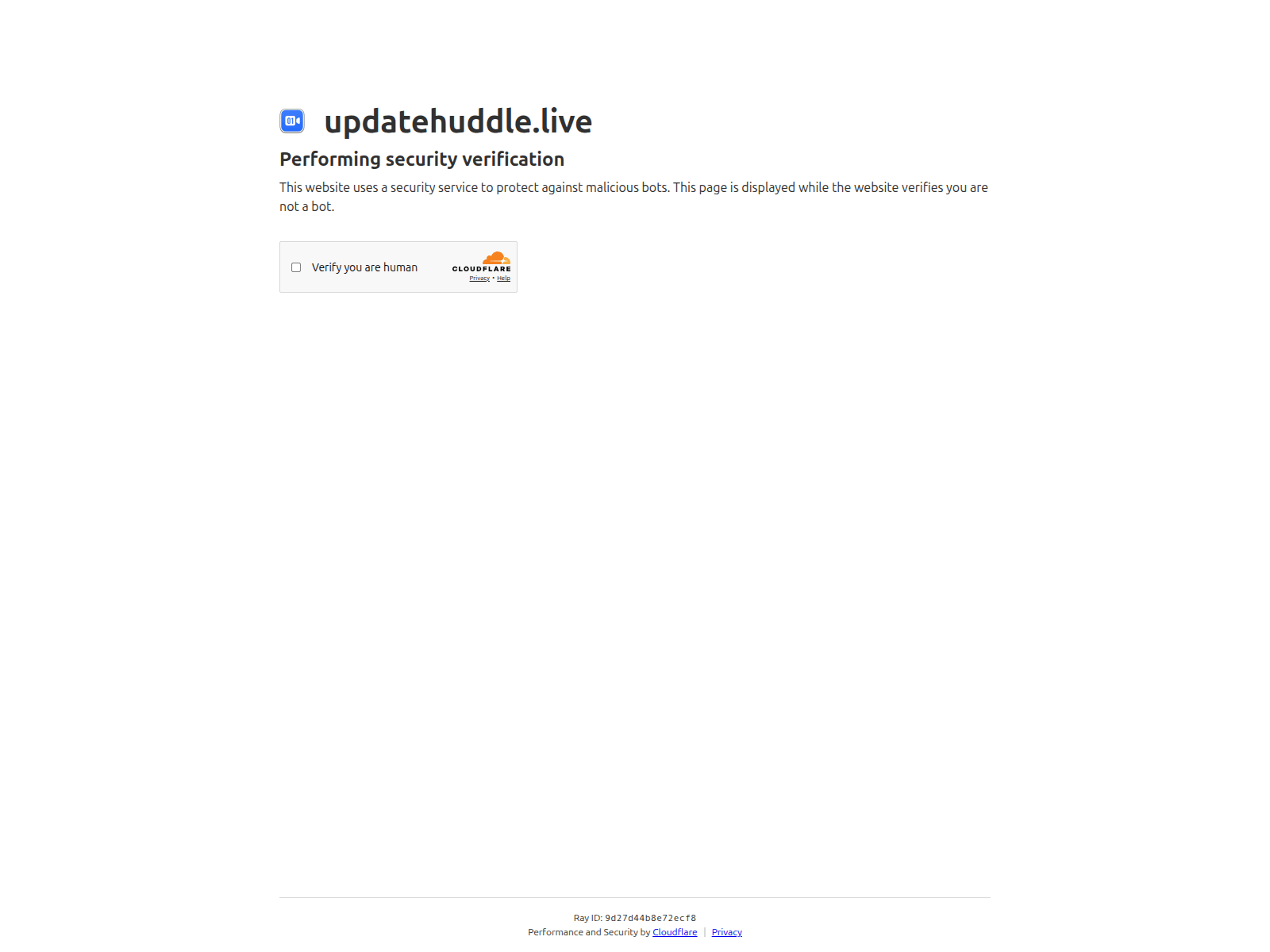 Screenshot of updatehuddle.live