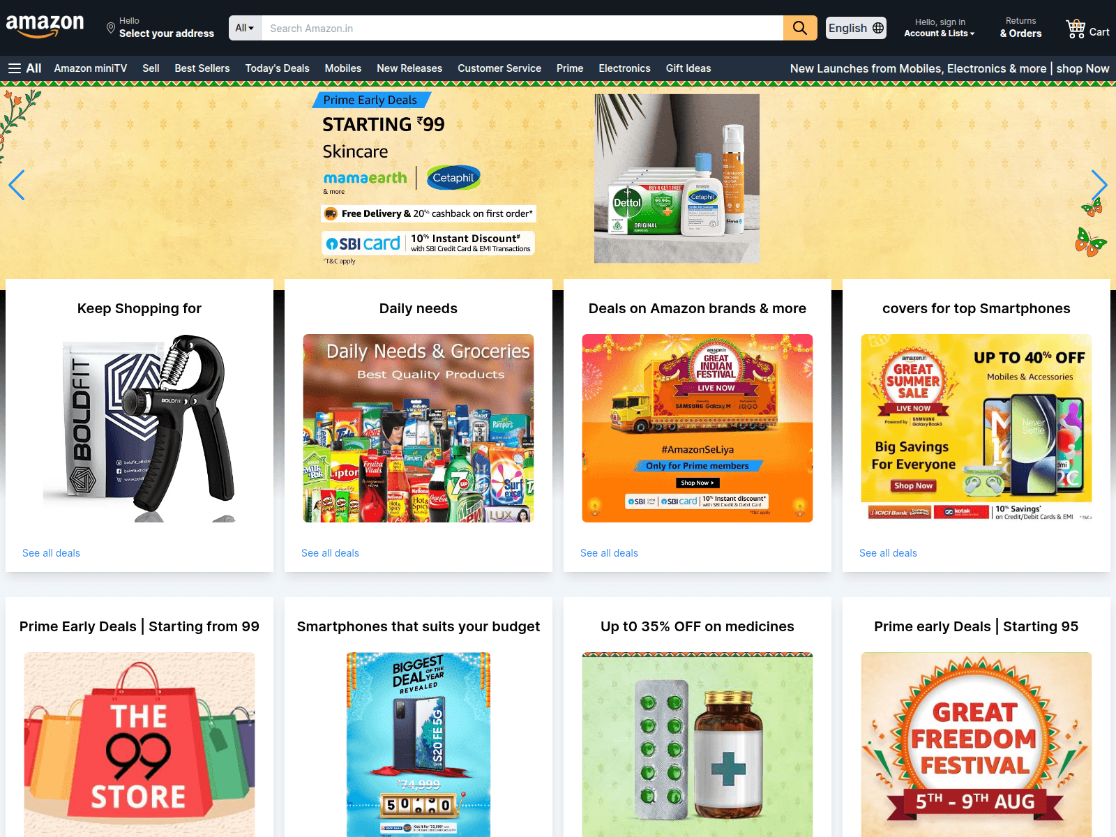 Screenshot of amazon-clone-navy-eta.vercel.app