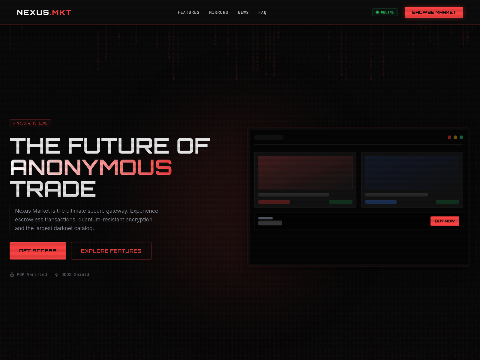 Screenshot of market-nexus.camp