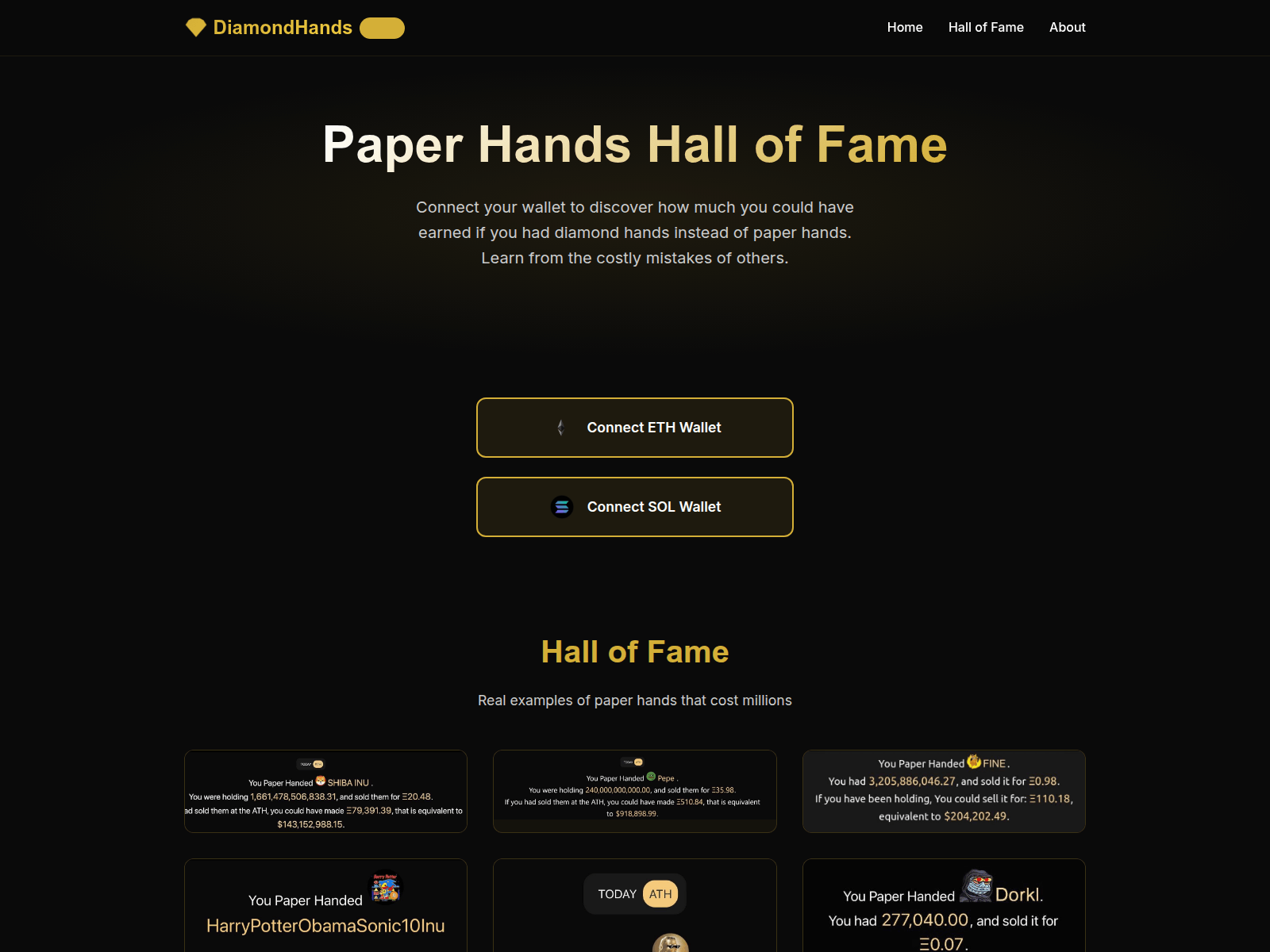 Screenshot of beta-diamondhands.com