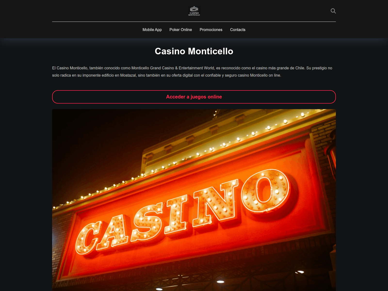 Screenshot of monticello-casinos.com