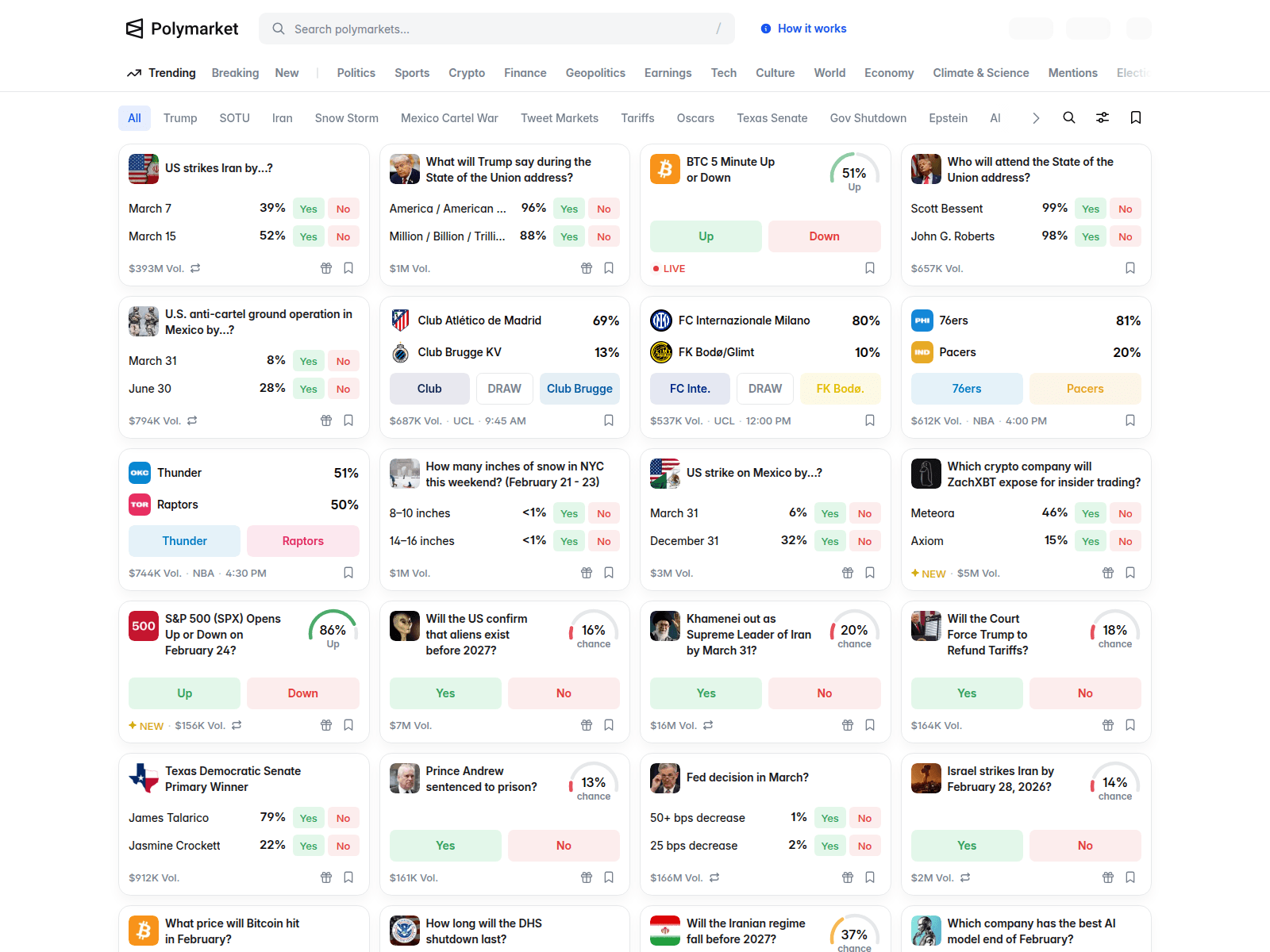 Screenshot of polymarkel.com