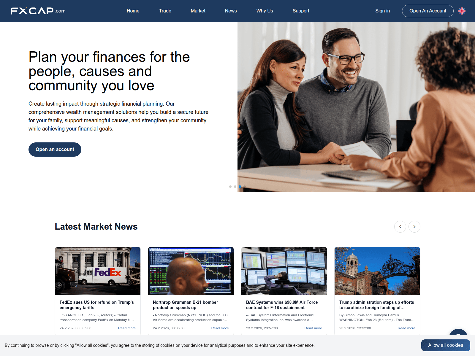 Screenshot of fxcap.com