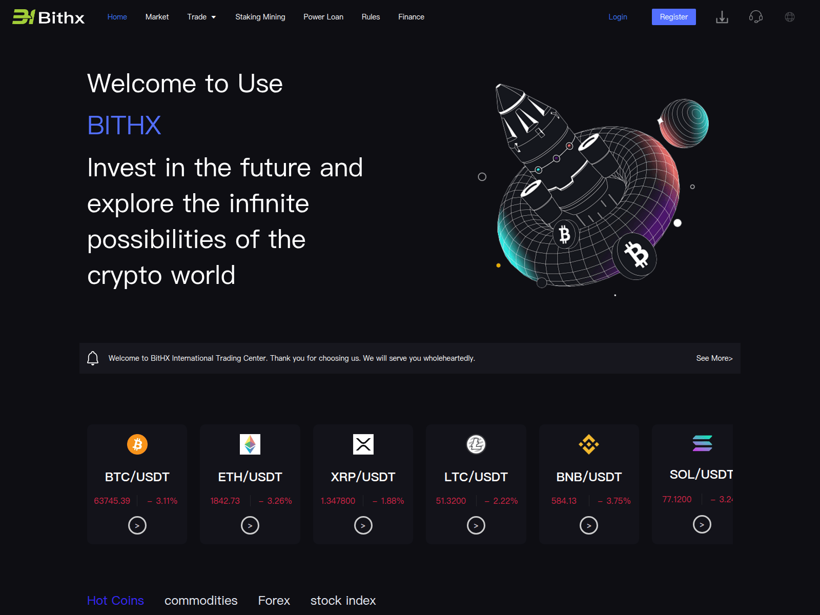 Screenshot of bithx.net