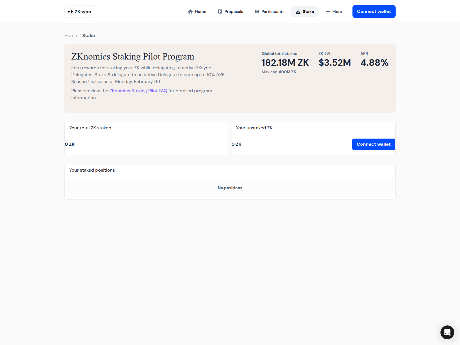 Screenshot of vote-zknation.xyz