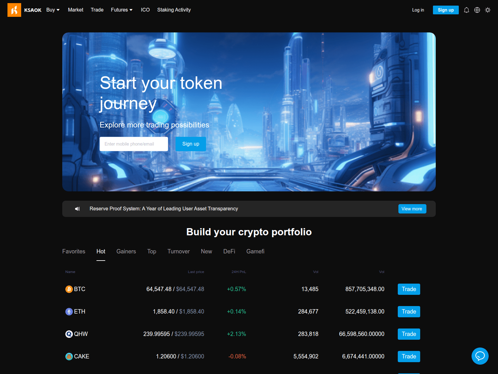 Screenshot of ksaok.com