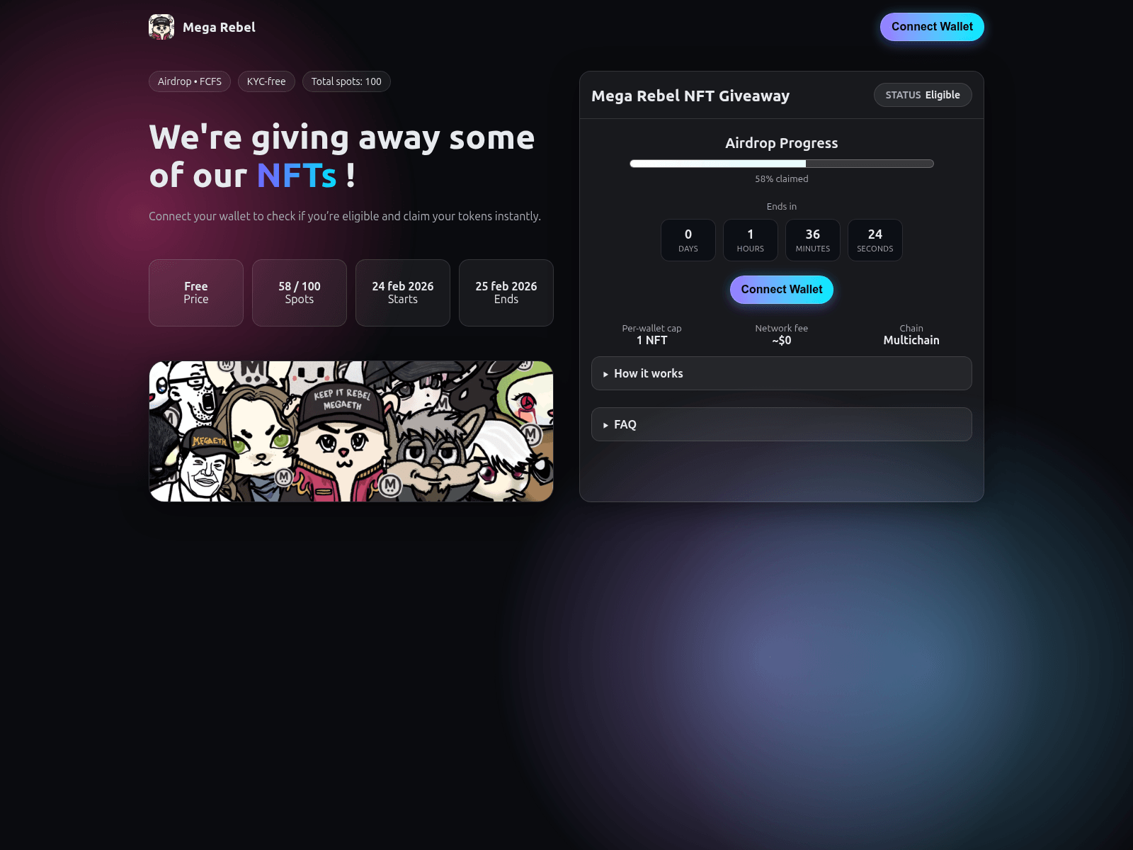 Screenshot of megarebel.app