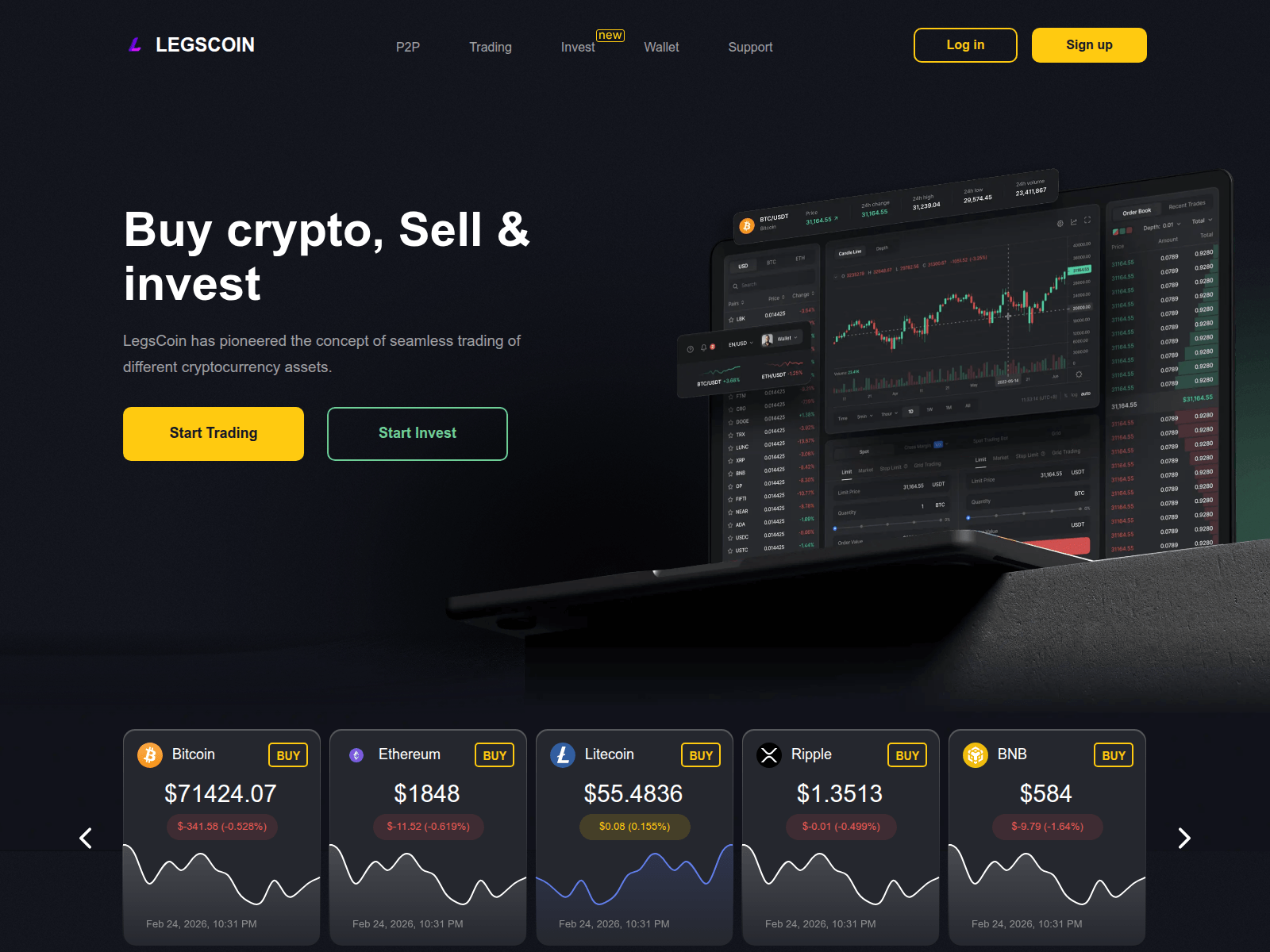 Screenshot of legscoin.com